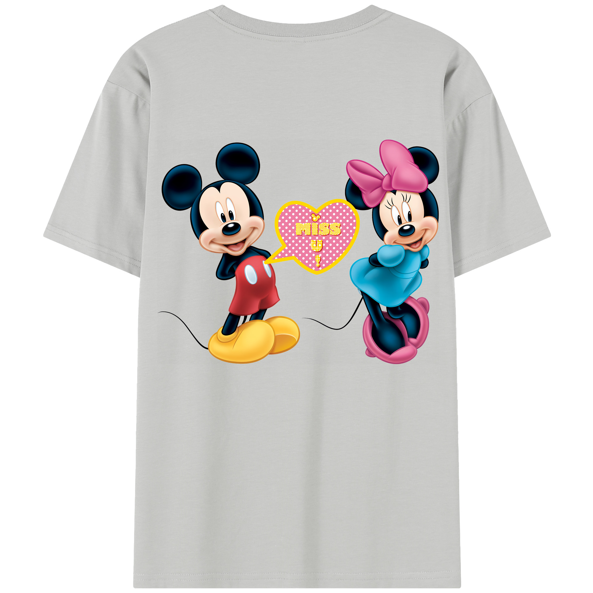 （画像用） ミッキーマウス Mickey Mouse レディース半袖Tシャツ(バックプリント)