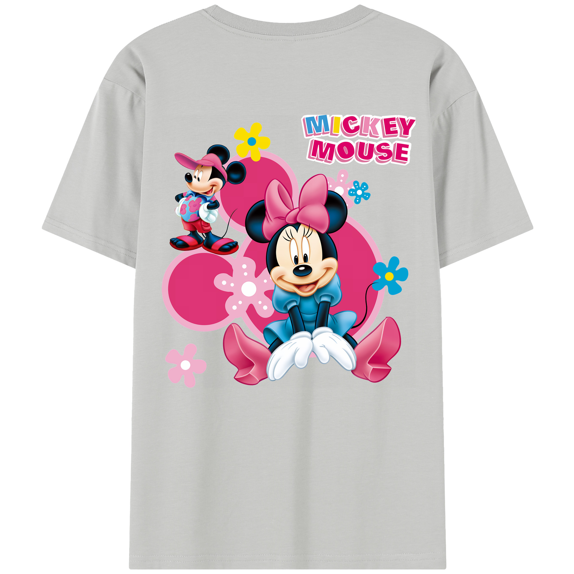 （画像用） ミッキーマウス Mickey Mouse レディース半袖Tシャツ(バックプリント)