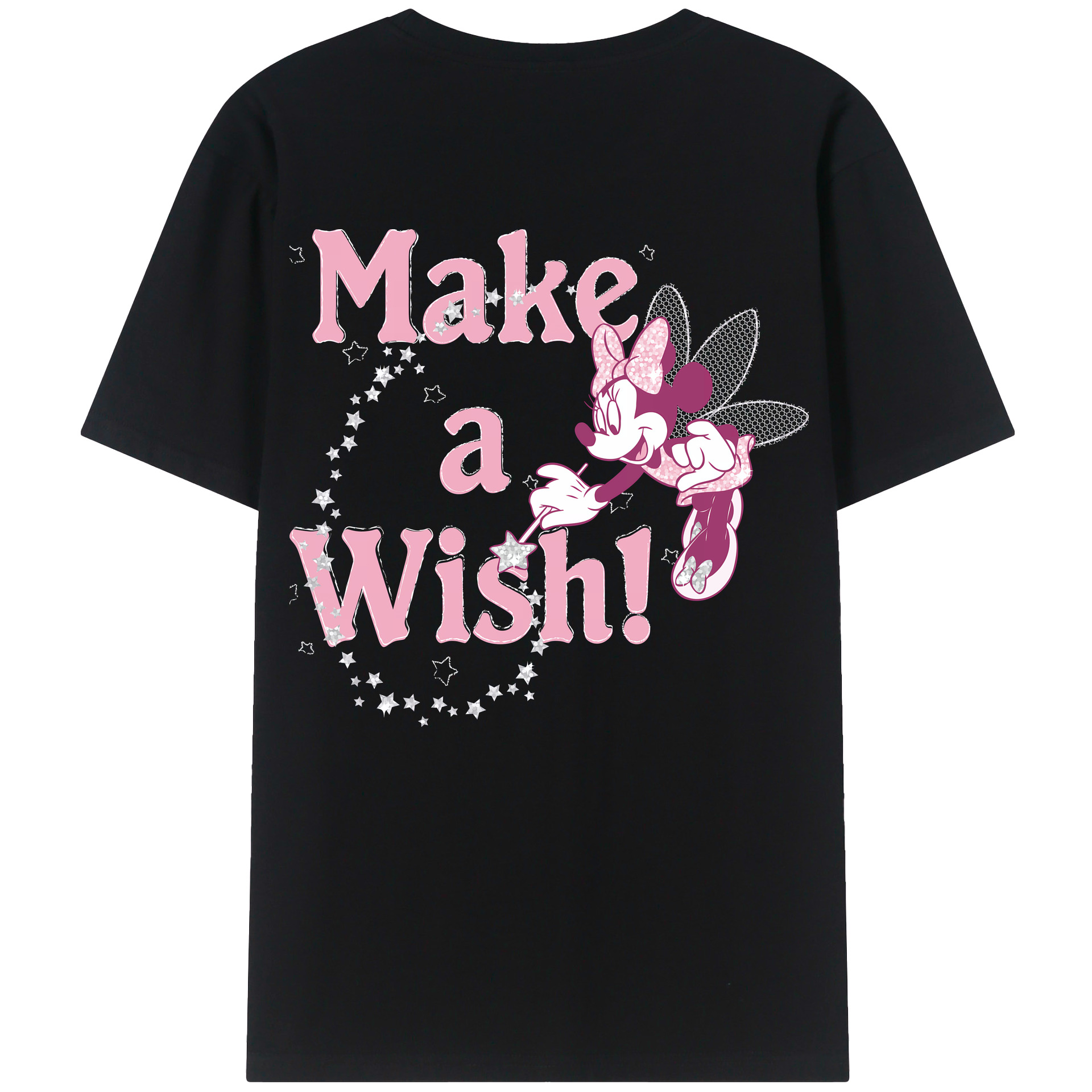 （画像用） ミッキーマウス Mickey Mouse レディース半袖Tシャツ(バックプリント)