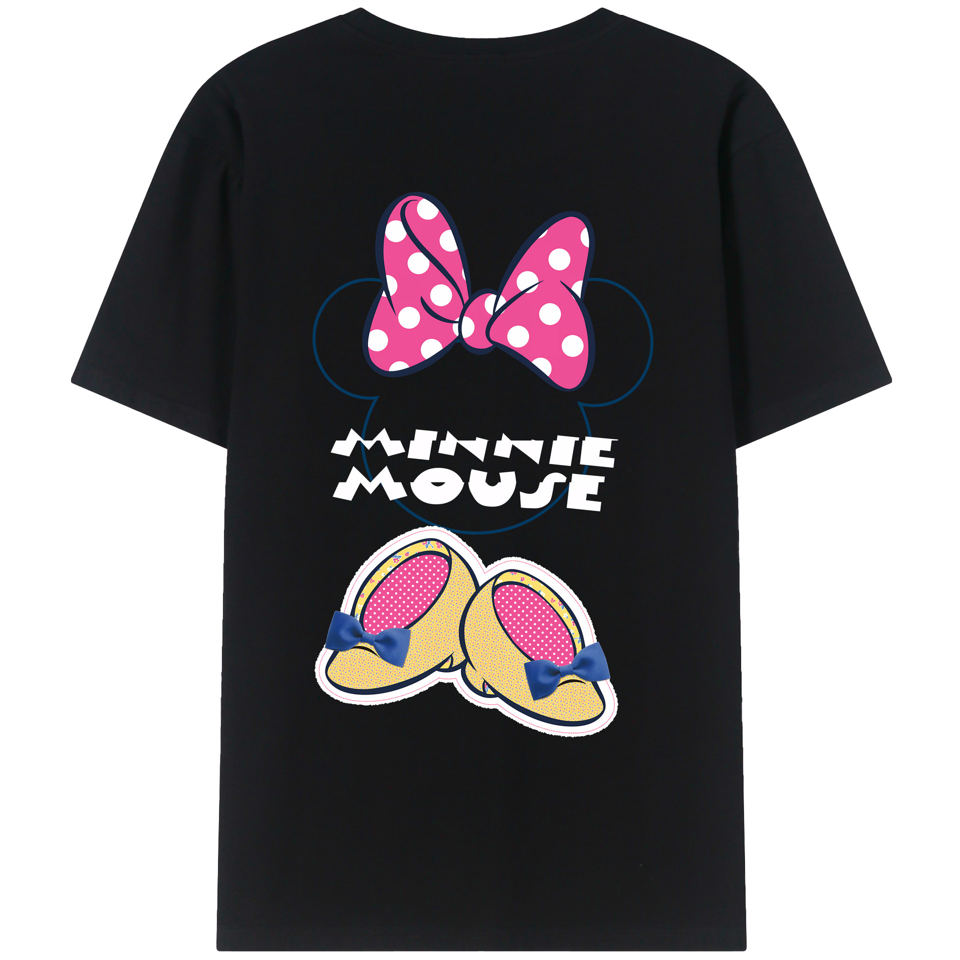 （画像用） ミッキーマウス Mickey Mouse レディース半袖Tシャツ(バックプリント)