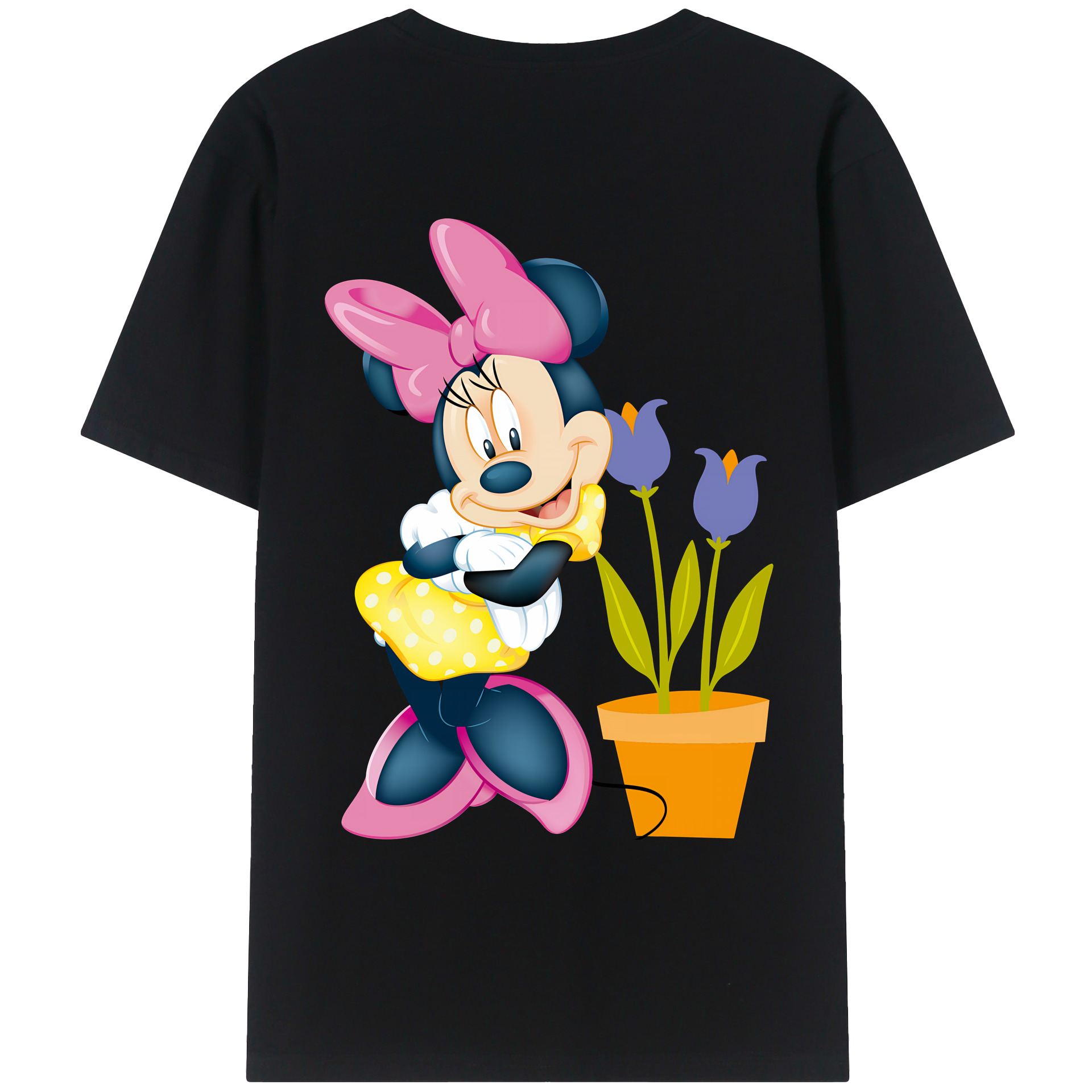 （画像用） ミッキーマウス Mickey Mouse レディース半袖Tシャツ(バックプリント)