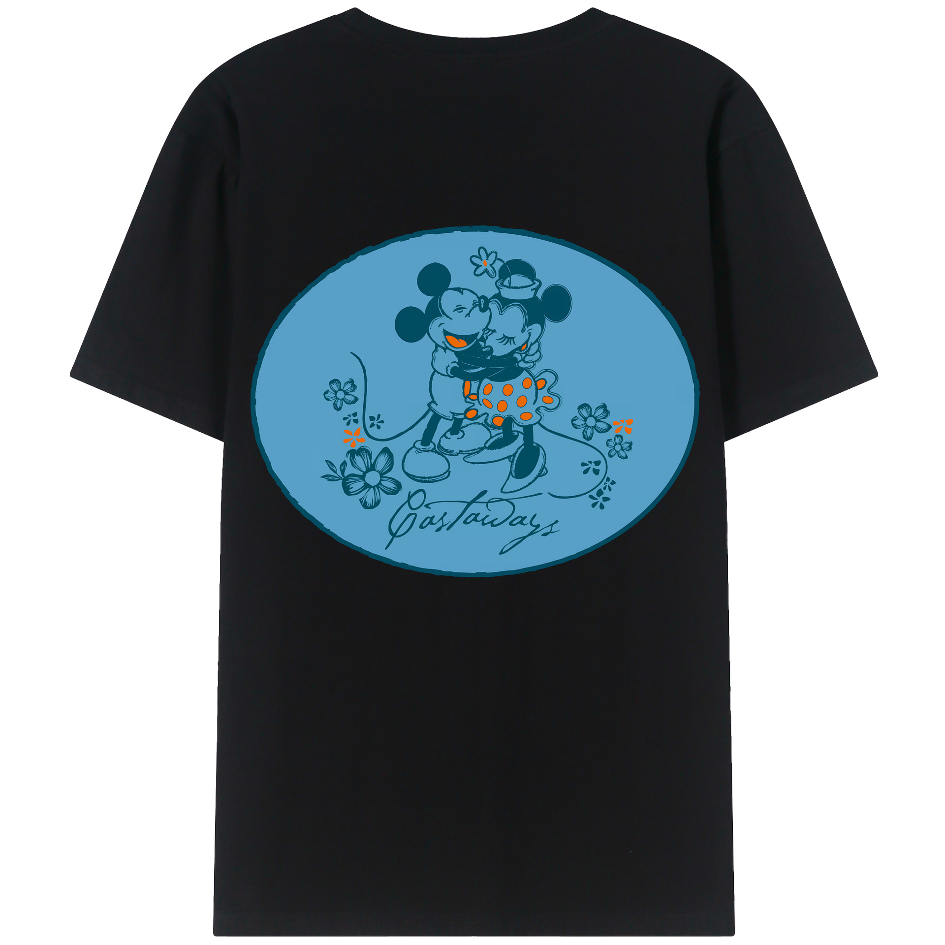 （画像用） ミッキーマウス Mickey Mouse レディース半袖Tシャツ(バックプリント)