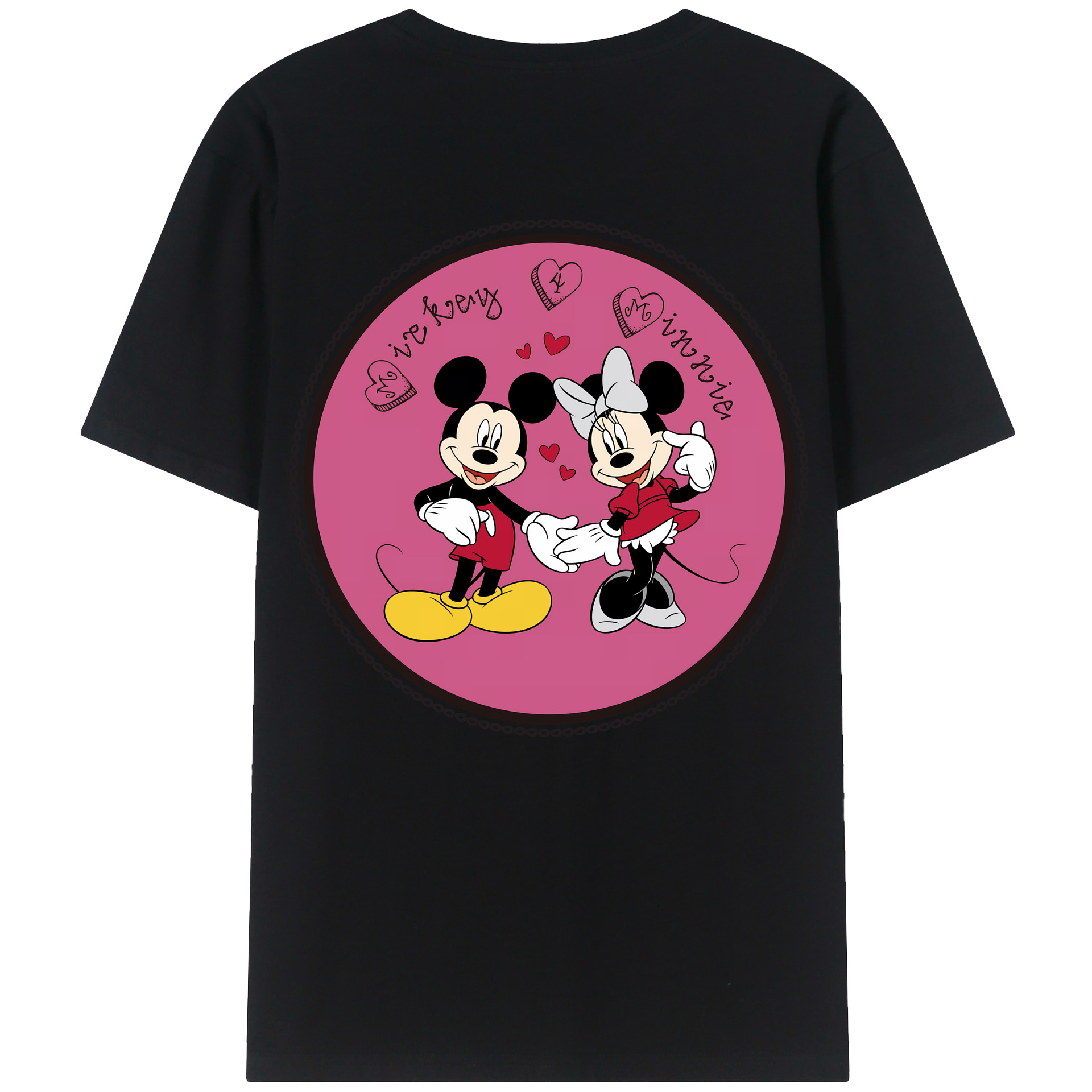 （画像用） ミッキーマウス Mickey Mouse レディース半袖Tシャツ(バックプリント)