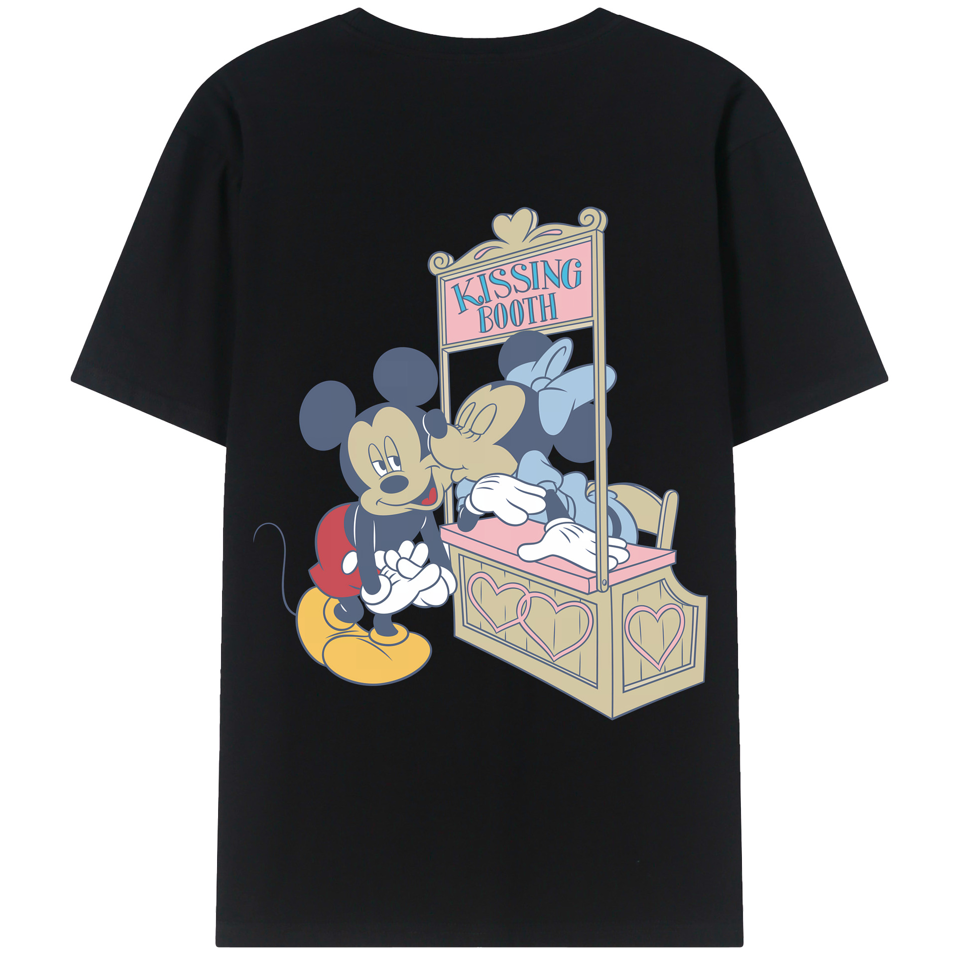 （画像用） ミッキーマウス Mickey Mouse レディース半袖Tシャツ(バックプリント)