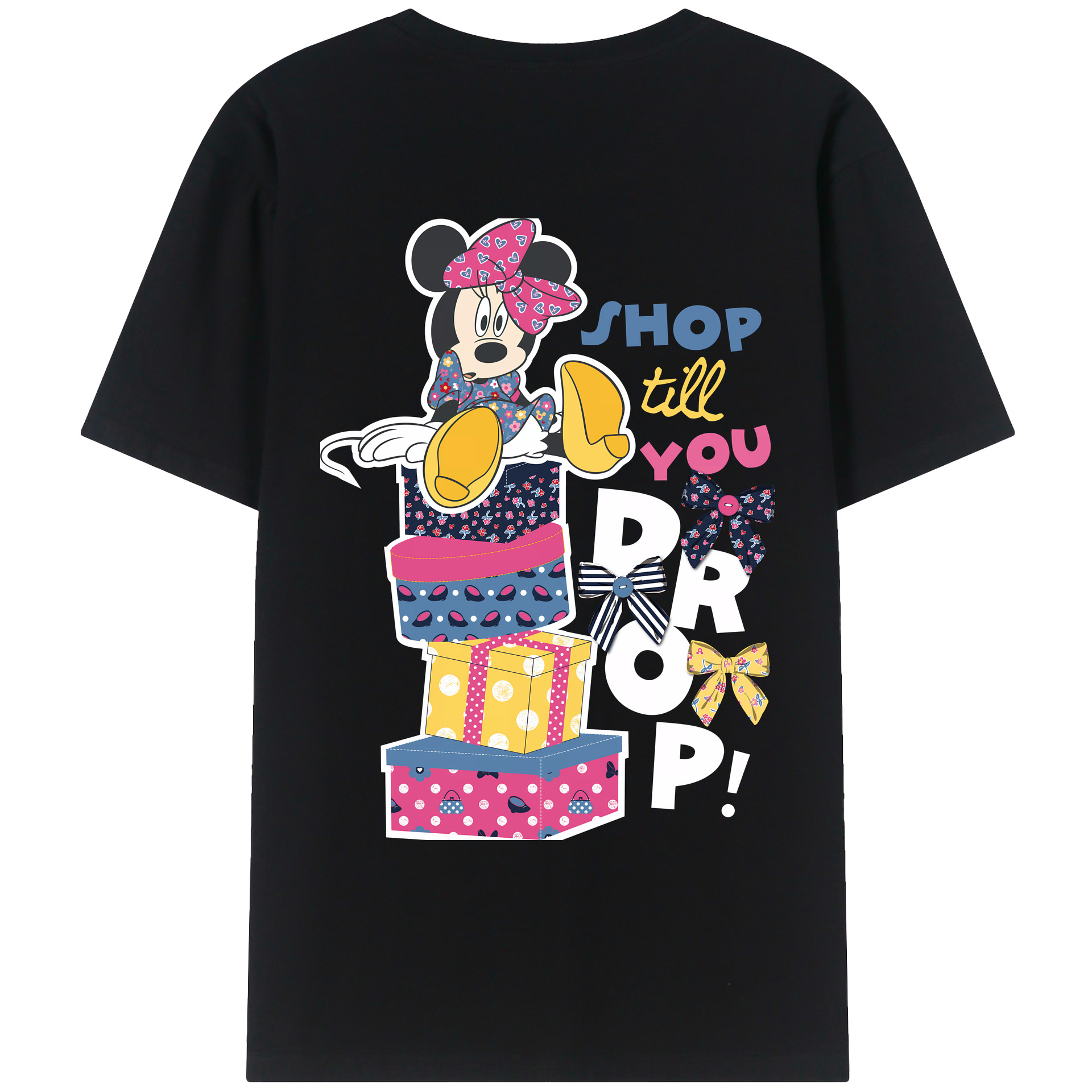 （画像用） ミッキーマウス Mickey Mouse レディース半袖Tシャツ(バックプリント)