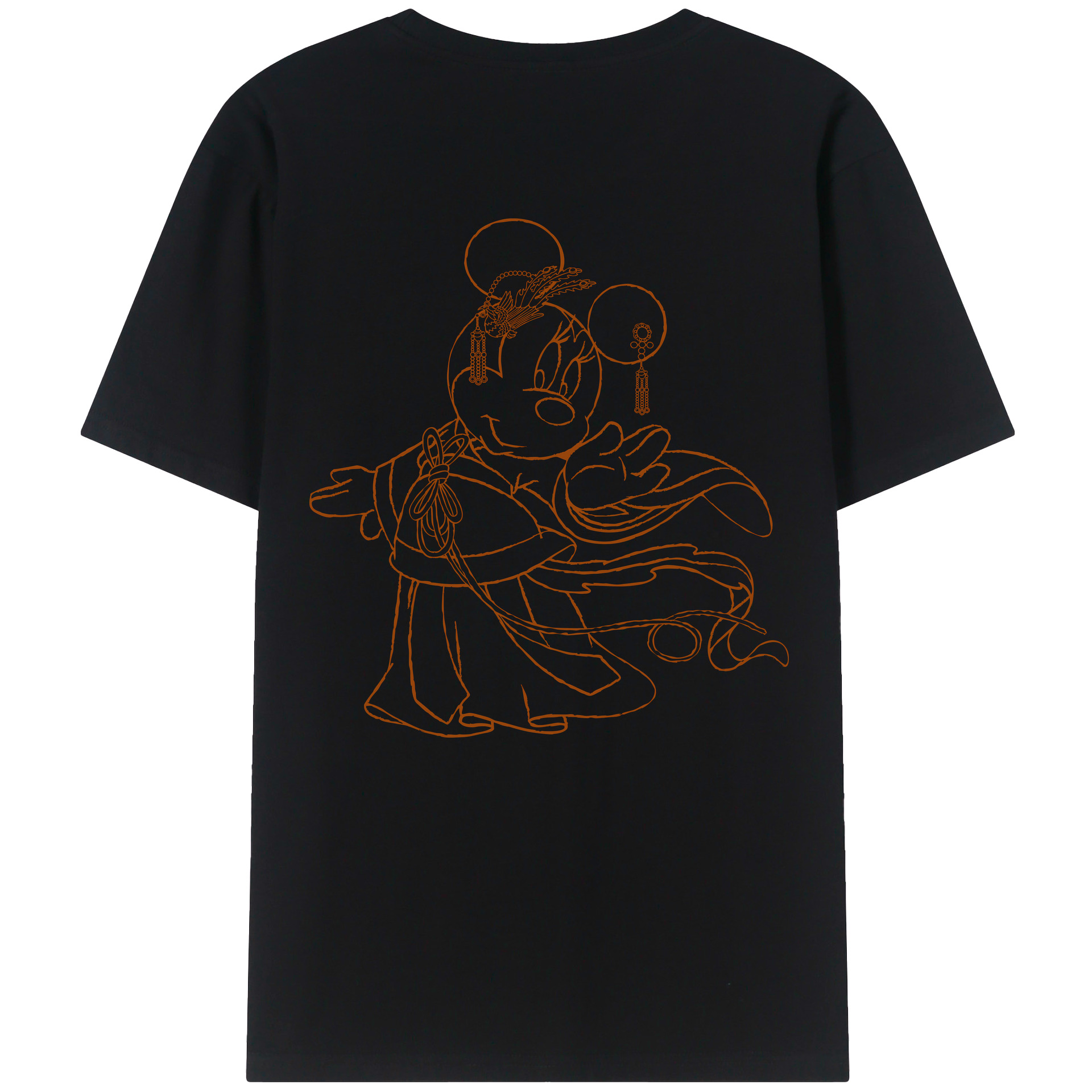 （画像用） ミッキーマウス Mickey Mouse レディース半袖Tシャツ(バックプリント)