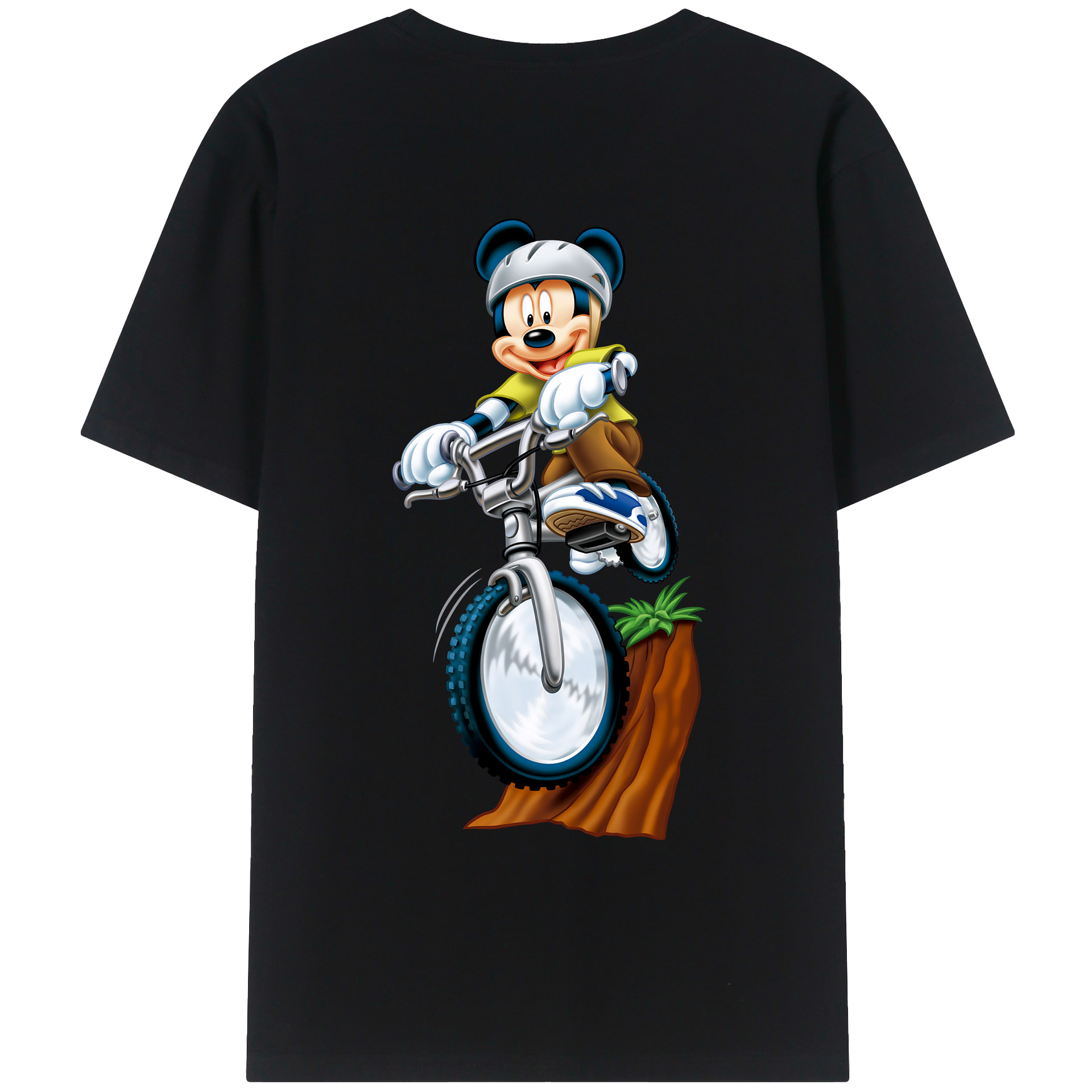 ミッキーマウス Mickey Mouse レディース半袖Tシャツ(バックプリント)