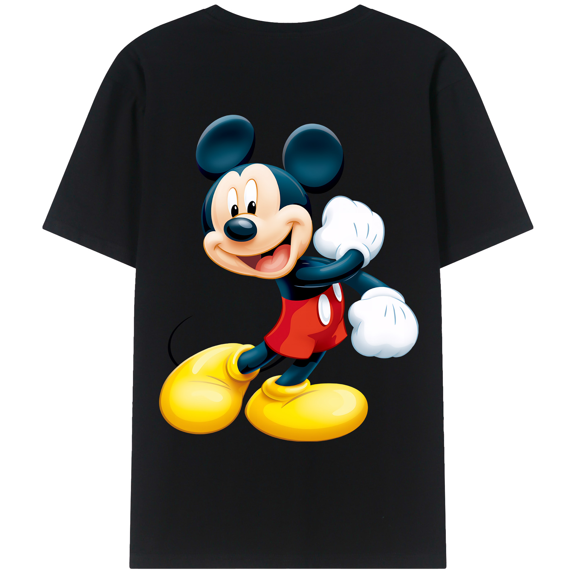 ミッキーマウス Mickey Mouse レディース半袖Tシャツ(バックプリント)