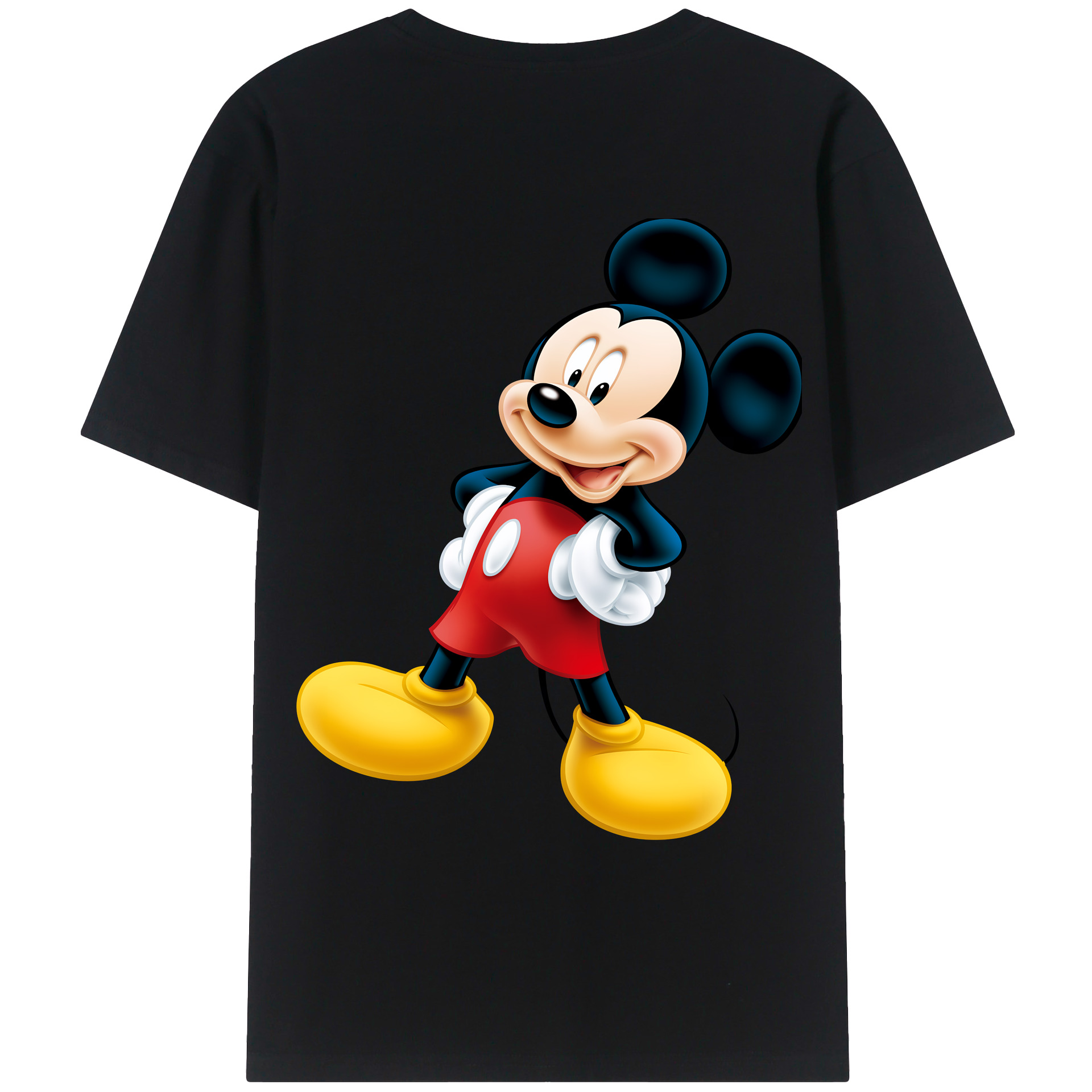 ミッキーマウス Mickey Mouse レディース半袖Tシャツ(バックプリント)