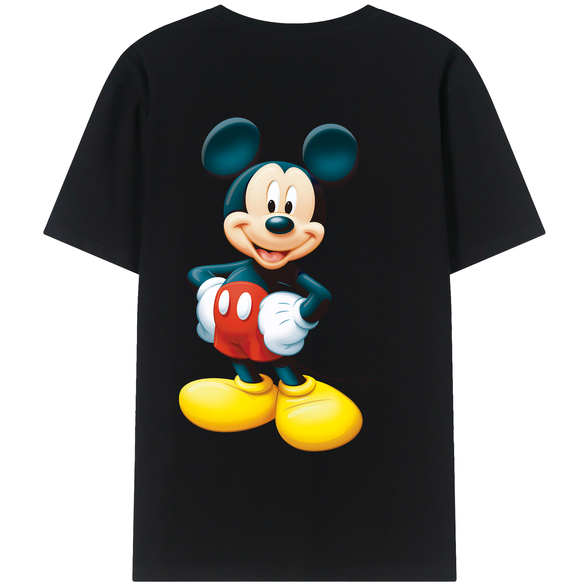 ミッキーマウス Mickey Mouse レディース半袖Tシャツ(バックプリント)