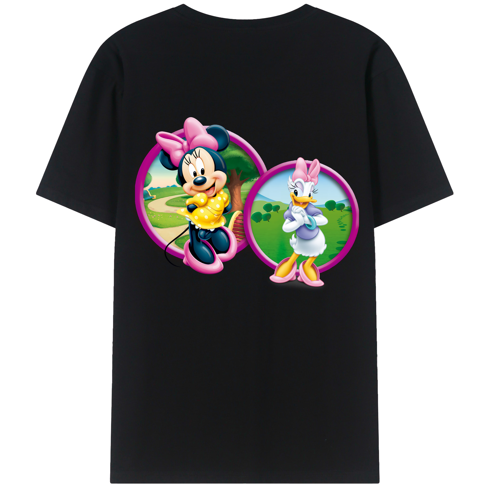 （画像用） ミッキーマウス Mickey Mouse レディース半袖Tシャツ(バックプリント)