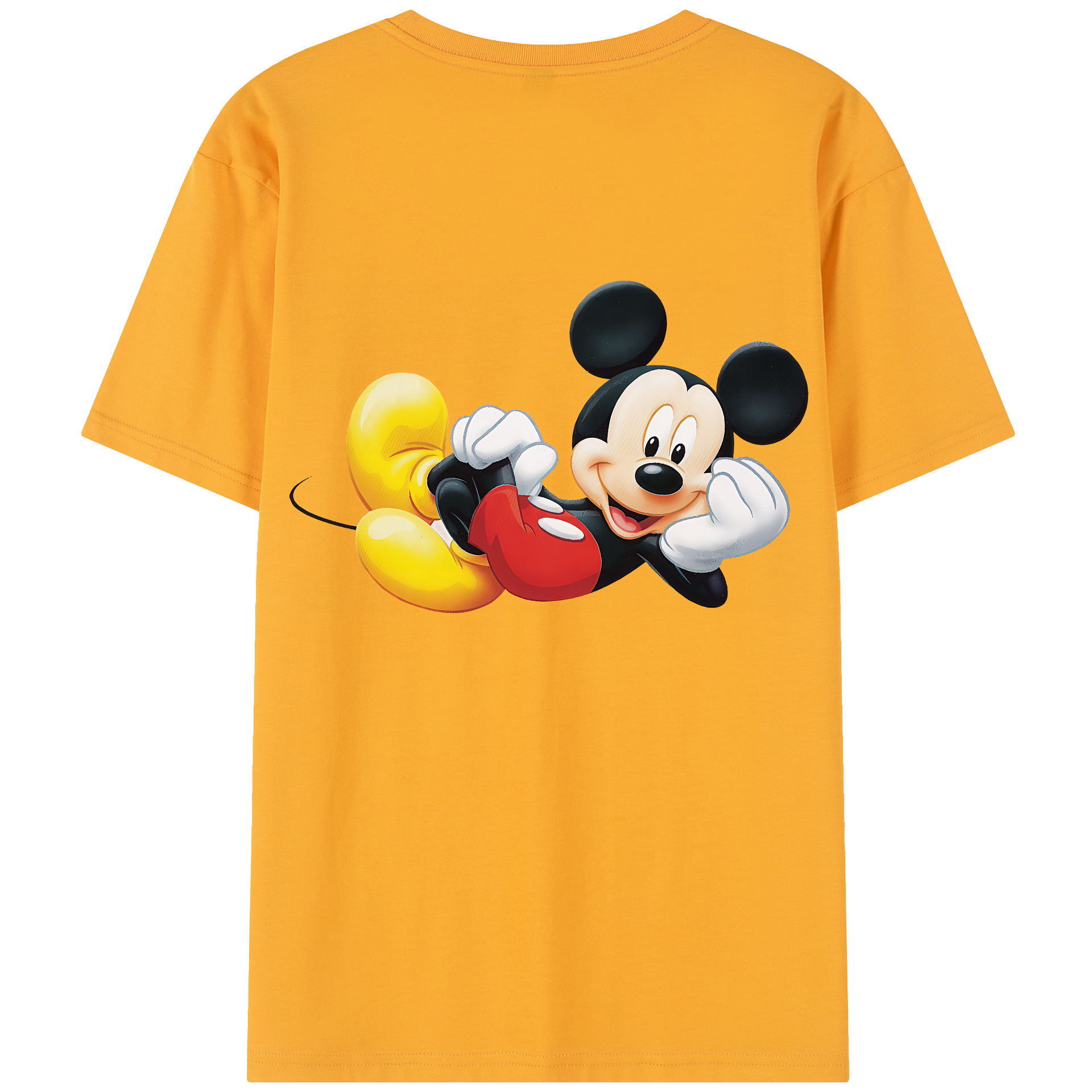 （画像用） ミッキーマウス Mickey Mouse レディース半袖Tシャツ(バックプリント)