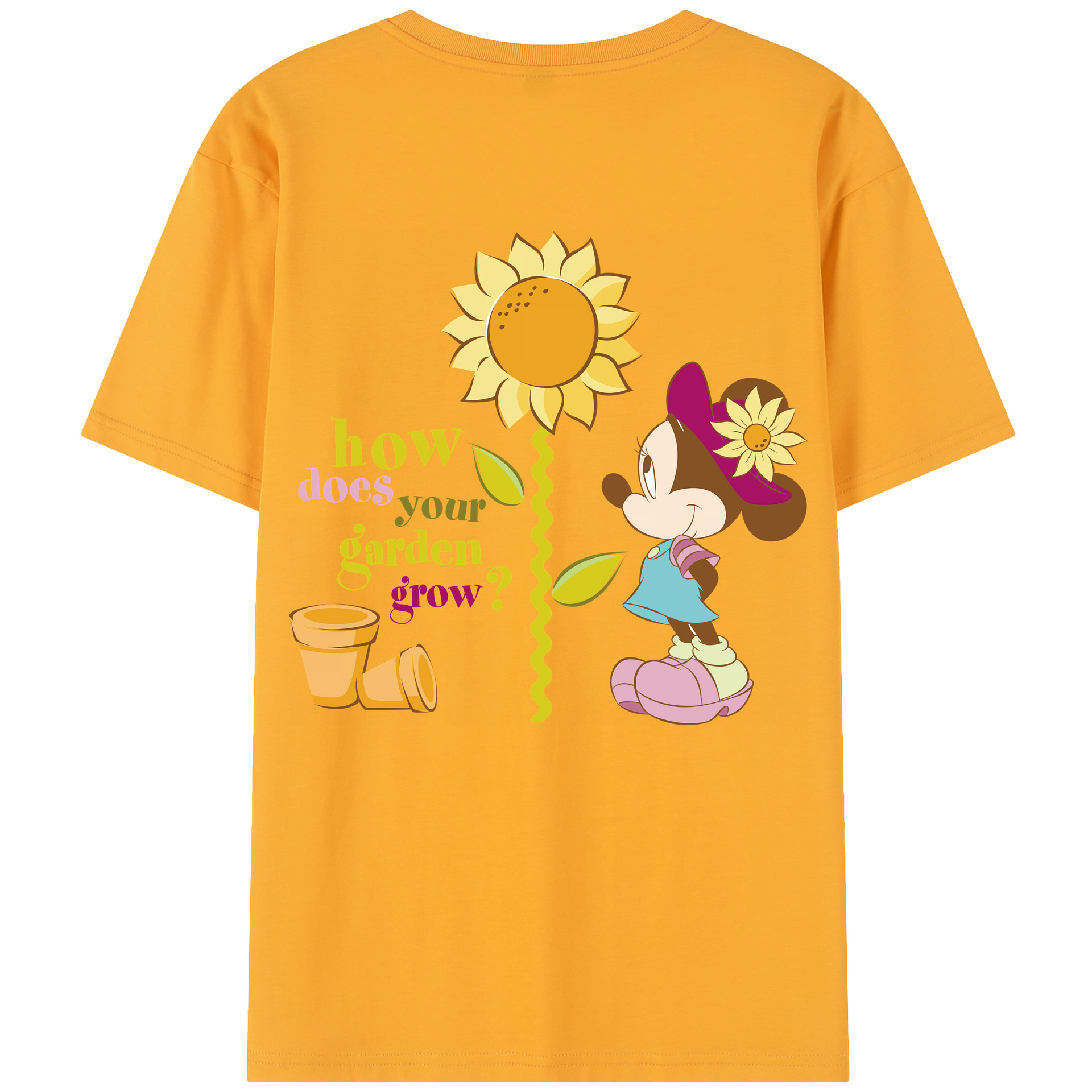 （画像用） ミッキーマウス Mickey Mouse レディース半袖Tシャツ(バックプリント)