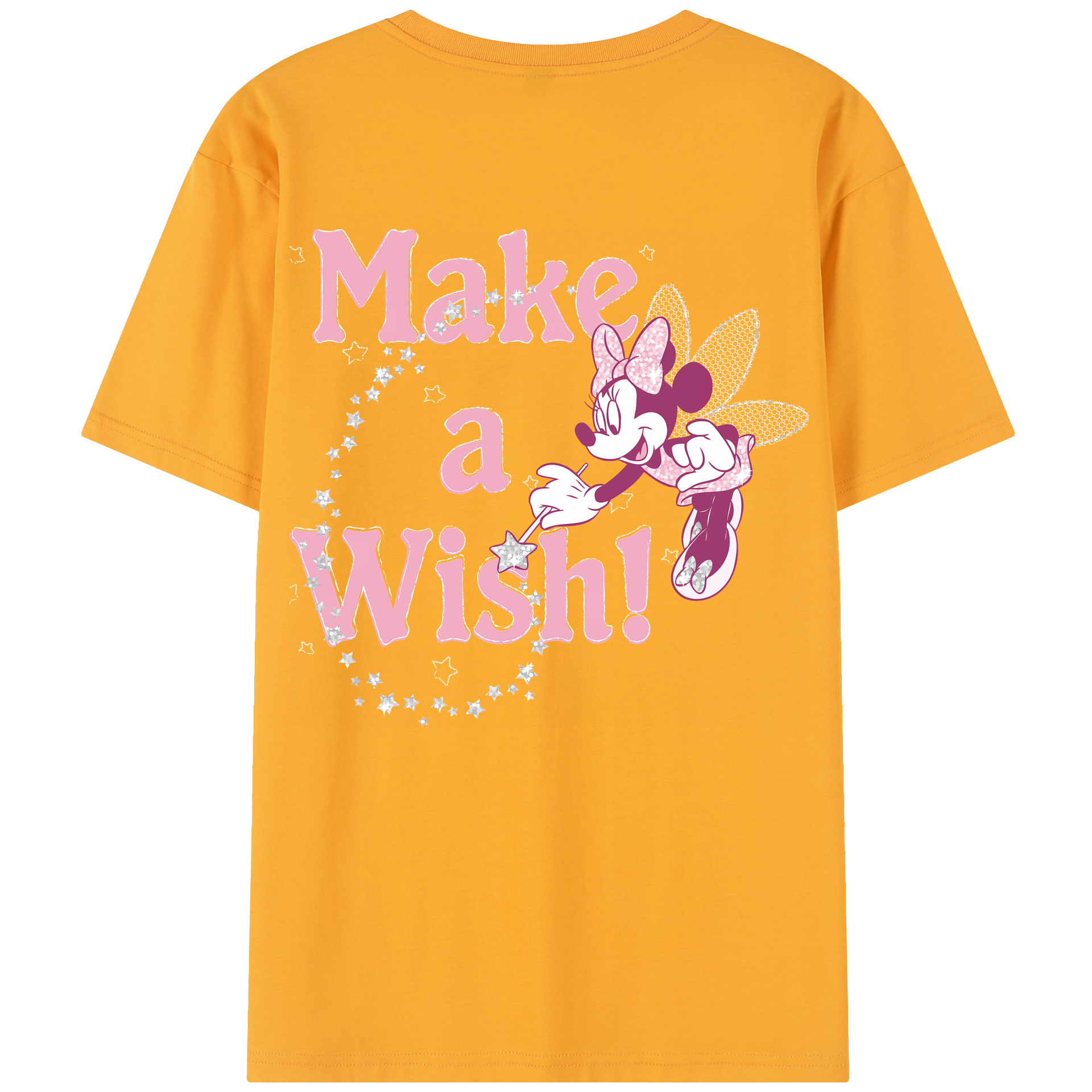 （画像用） ミッキーマウス Mickey Mouse レディース半袖Tシャツ(バックプリント)