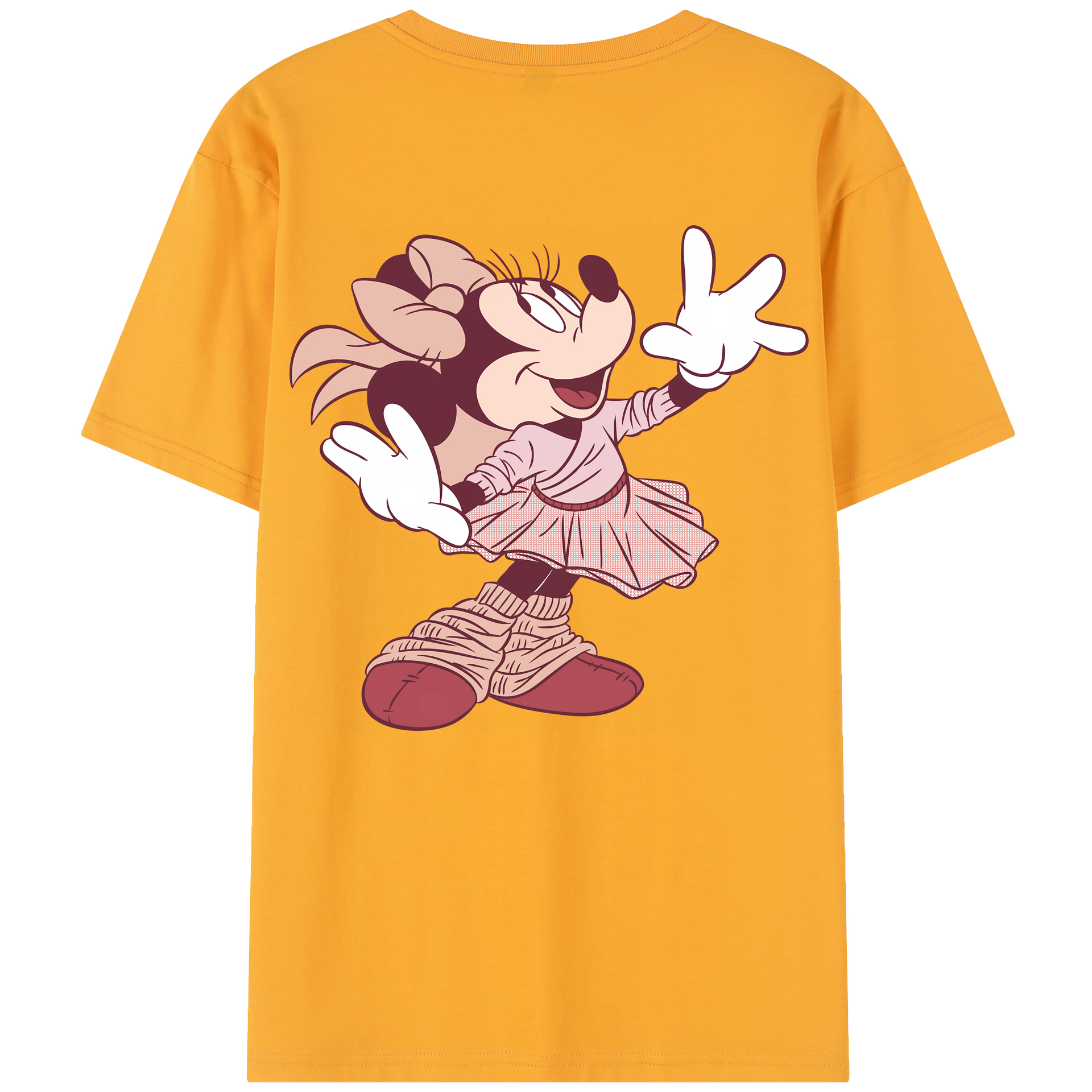 （画像用） ミッキーマウス Mickey Mouse レディース半袖Tシャツ(バックプリント)