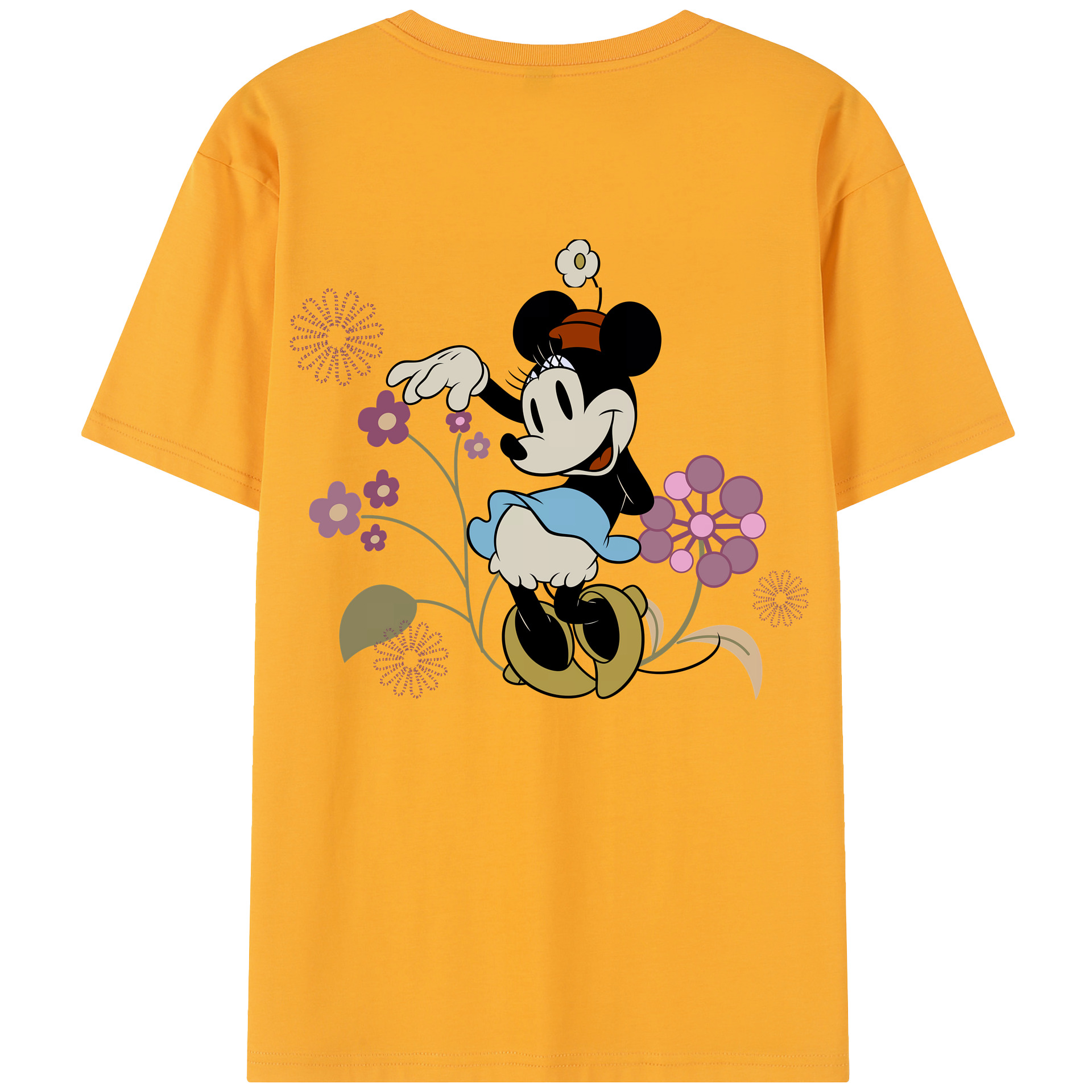 （画像用） ミッキーマウス Mickey Mouse レディース半袖Tシャツ(バックプリント)