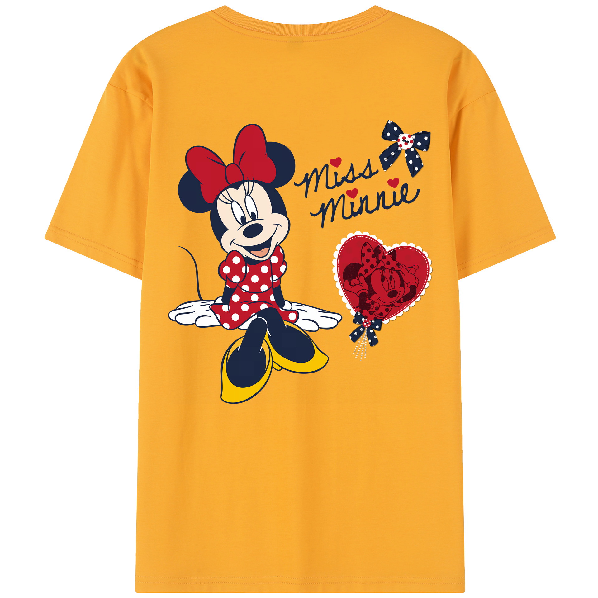 （画像用） ミッキーマウス Mickey Mouse レディース半袖Tシャツ(バックプリント)