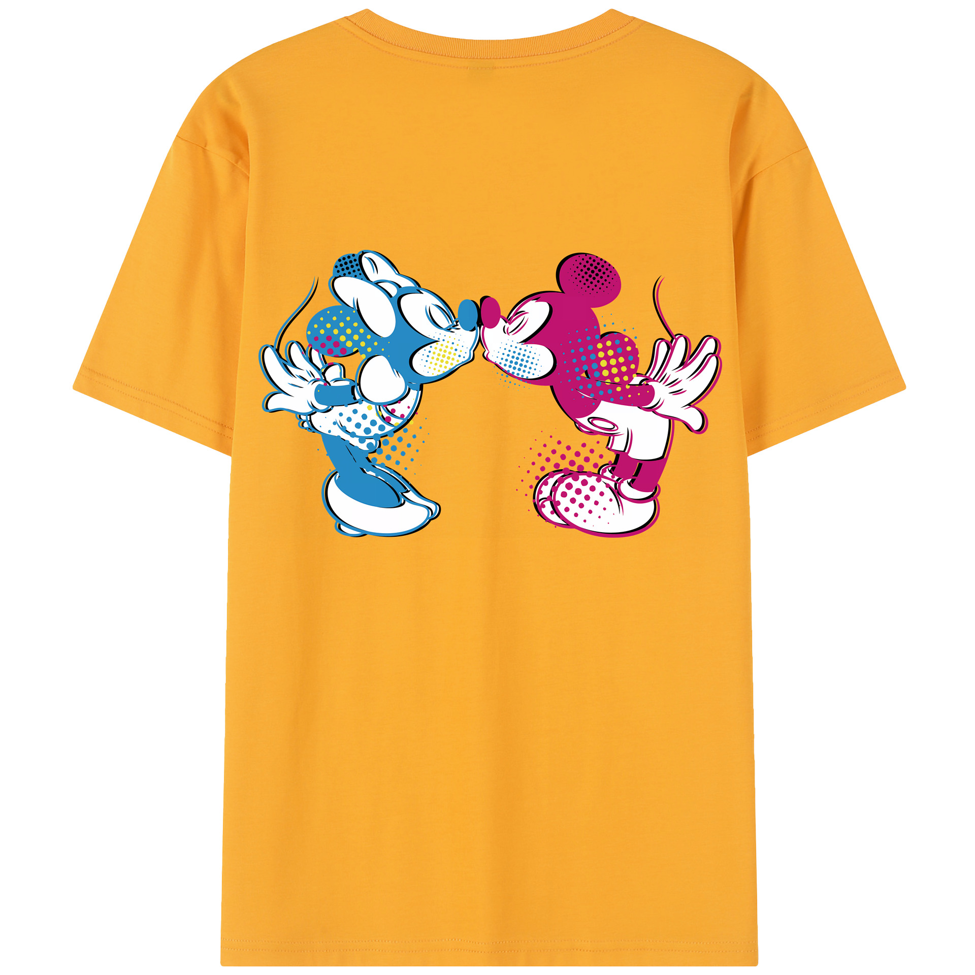 （画像用） ミッキーマウス Mickey Mouse レディース半袖Tシャツ(バックプリント)