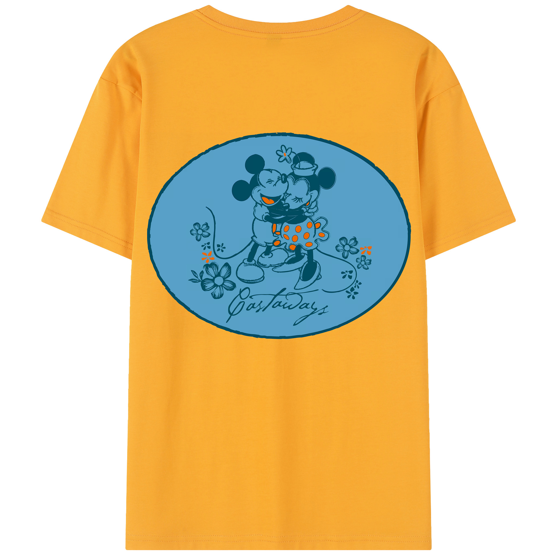 （画像用） ミッキーマウス Mickey Mouse レディース半袖Tシャツ(バックプリント)
