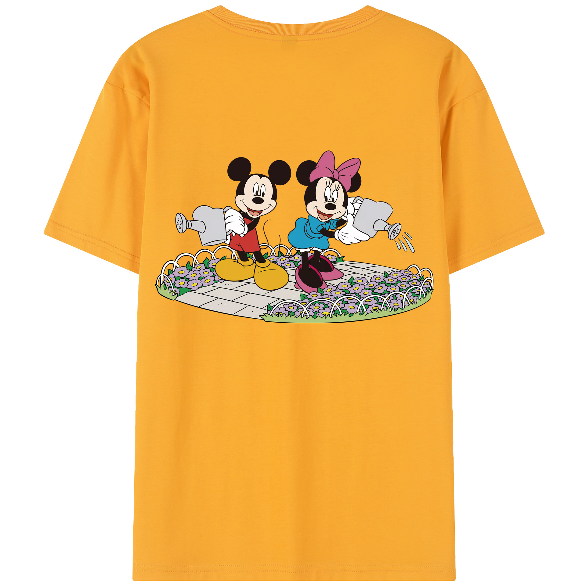 （画像用） ミッキーマウス Mickey Mouse レディース半袖Tシャツ(バックプリント)