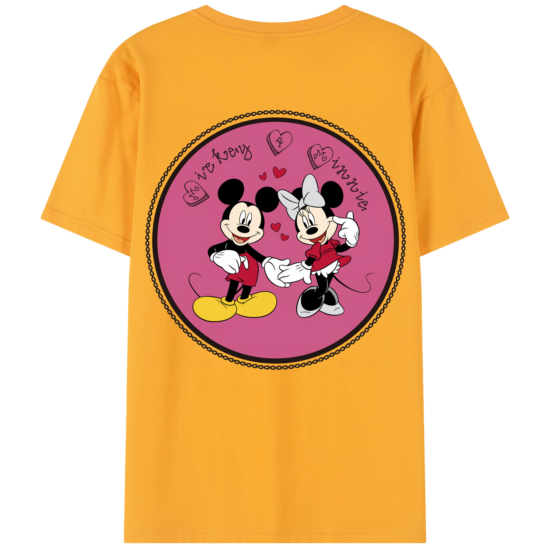 （画像用） ミッキーマウス Mickey Mouse レディース半袖Tシャツ(バックプリント)