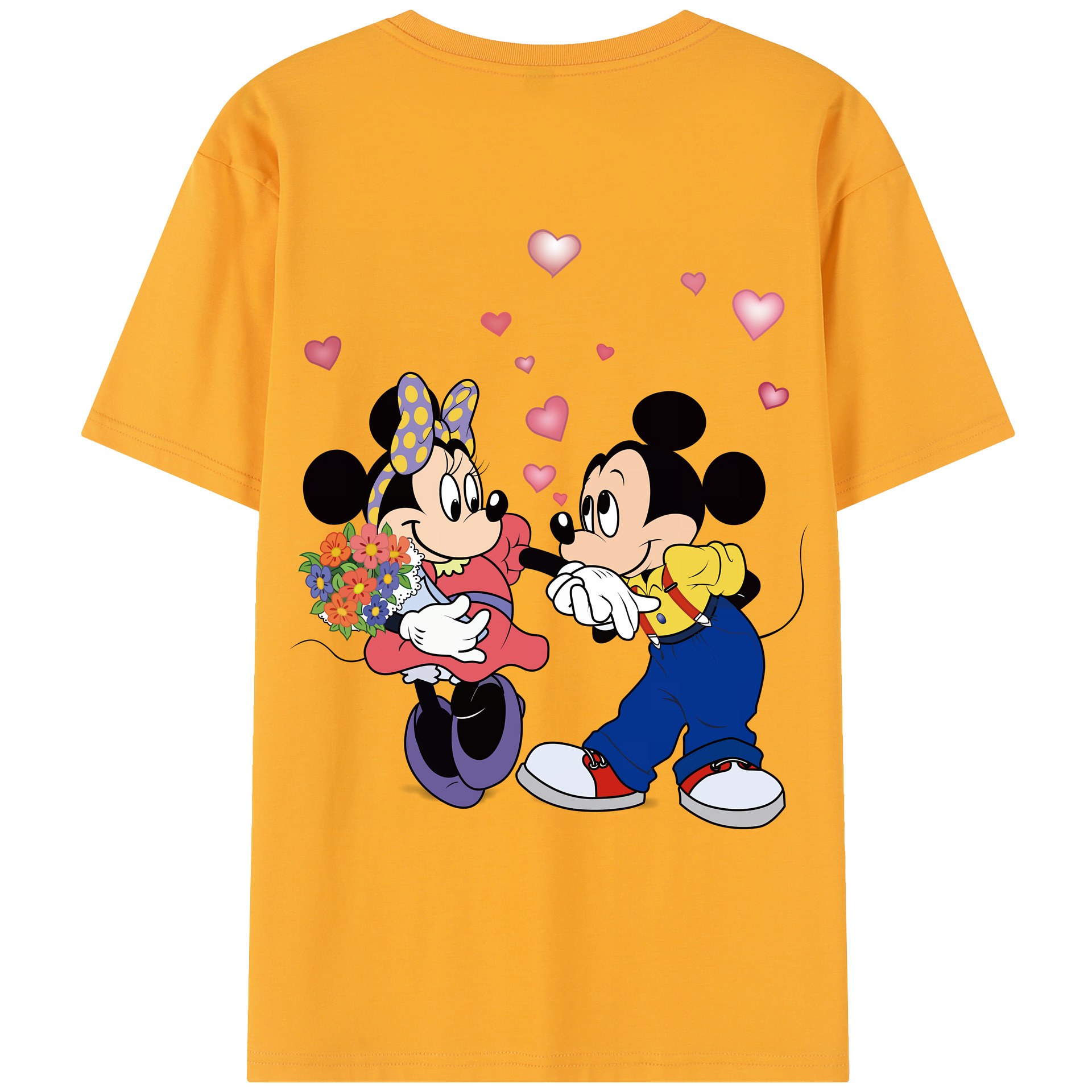（画像用） ミッキーマウス Mickey Mouse レディース半袖Tシャツ(バックプリント)