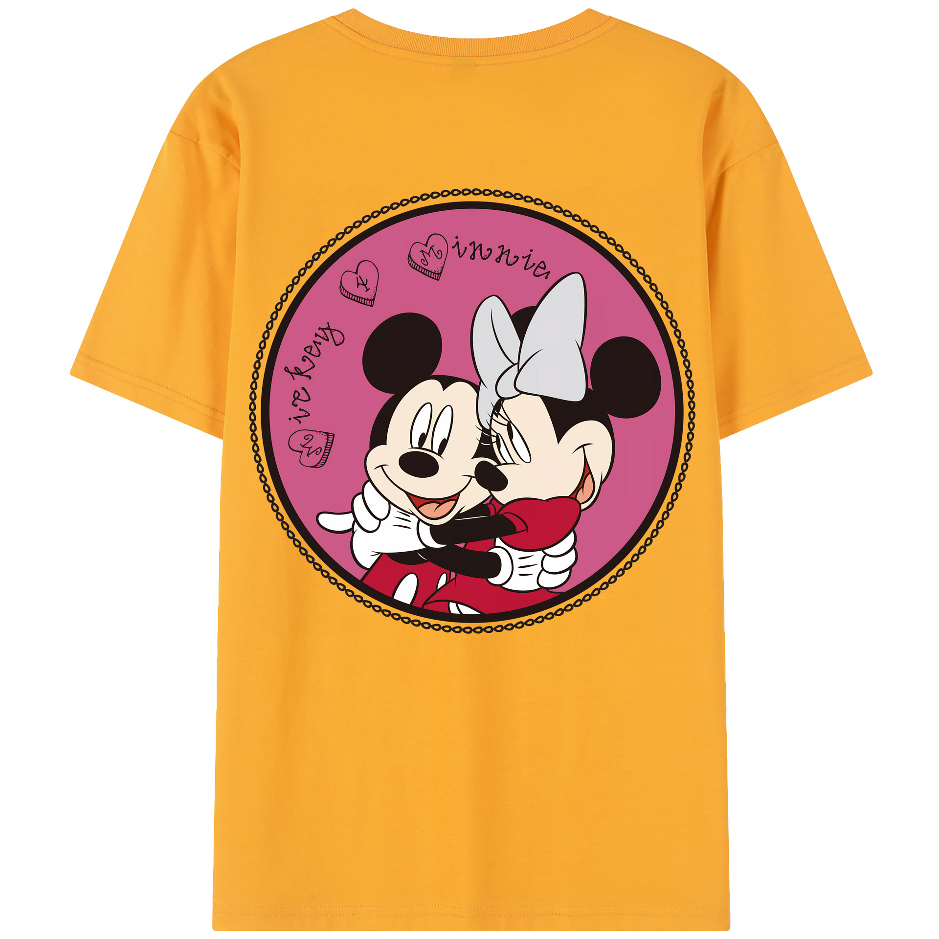 （画像用） ミッキーマウス Mickey Mouse レディース半袖Tシャツ(バックプリント)