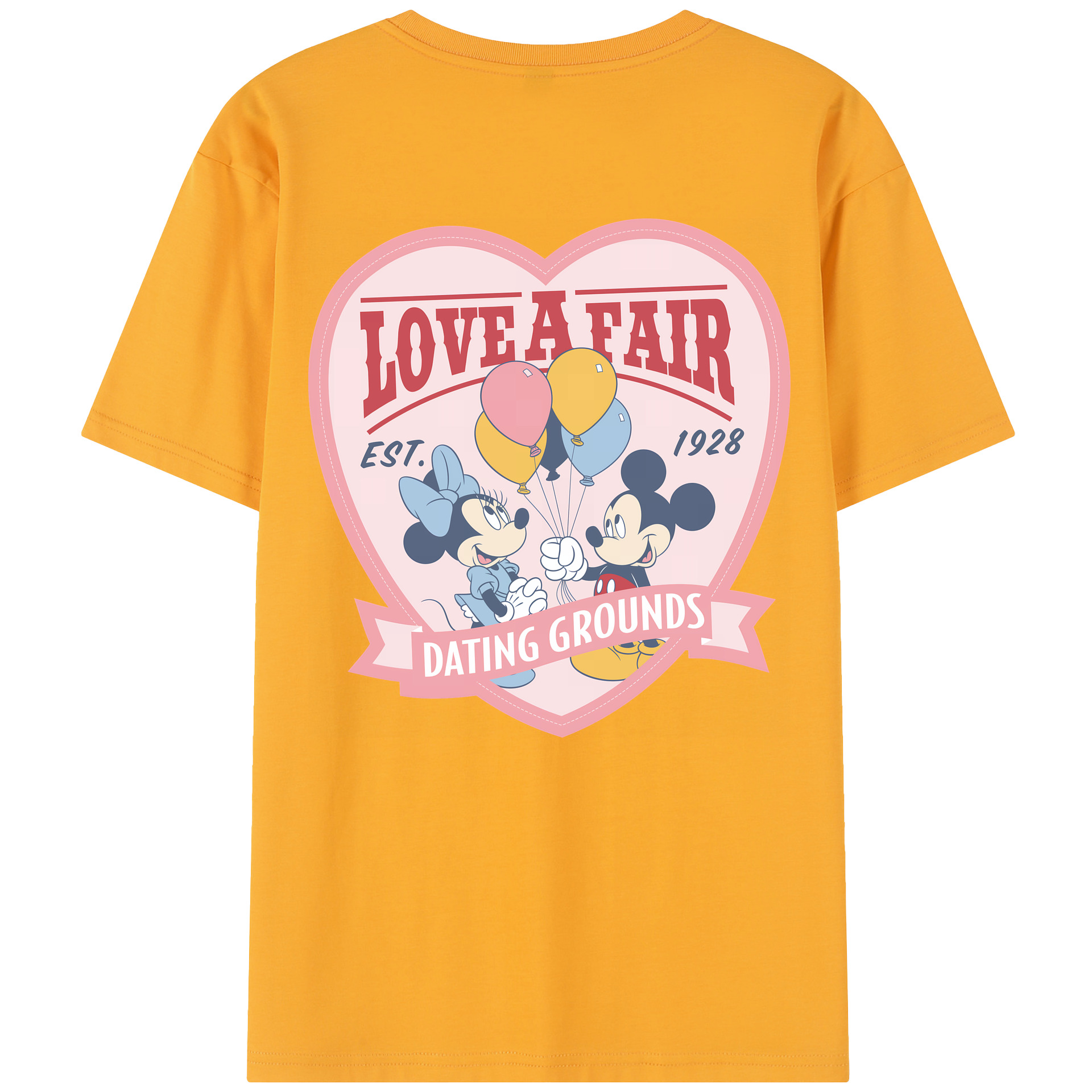 （画像用） ミッキーマウス Mickey Mouse レディース半袖Tシャツ(バックプリント)