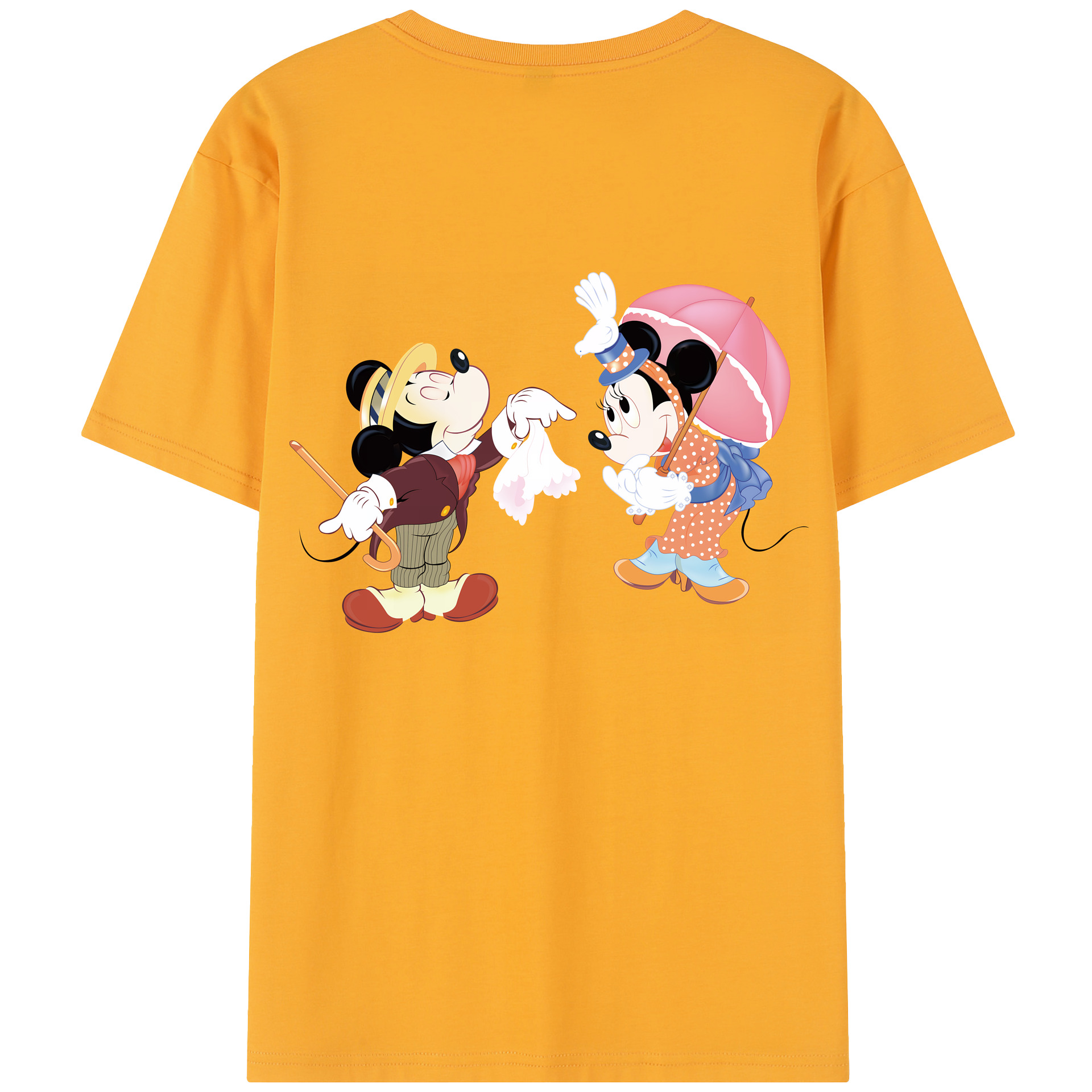 （画像用） ミッキーマウス Mickey Mouse レディース半袖Tシャツ(バックプリント)