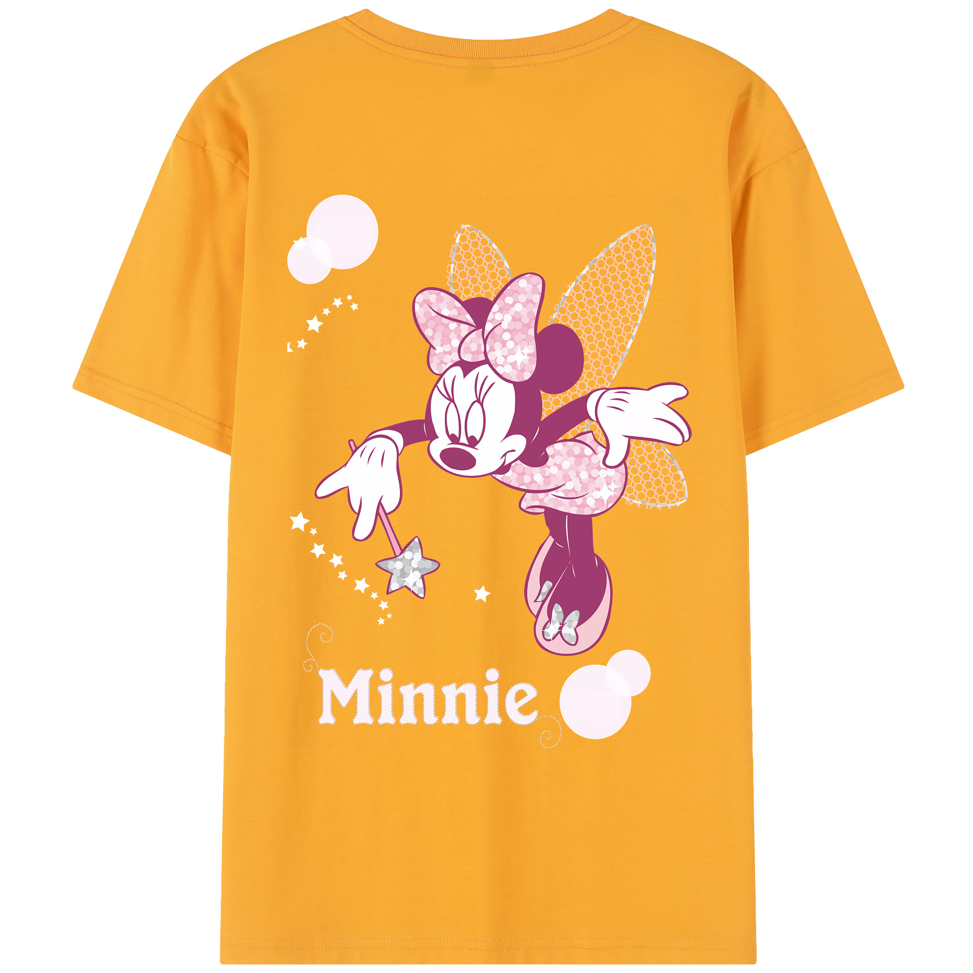 （画像用） ミッキーマウス Mickey Mouse レディース半袖Tシャツ(バックプリント)