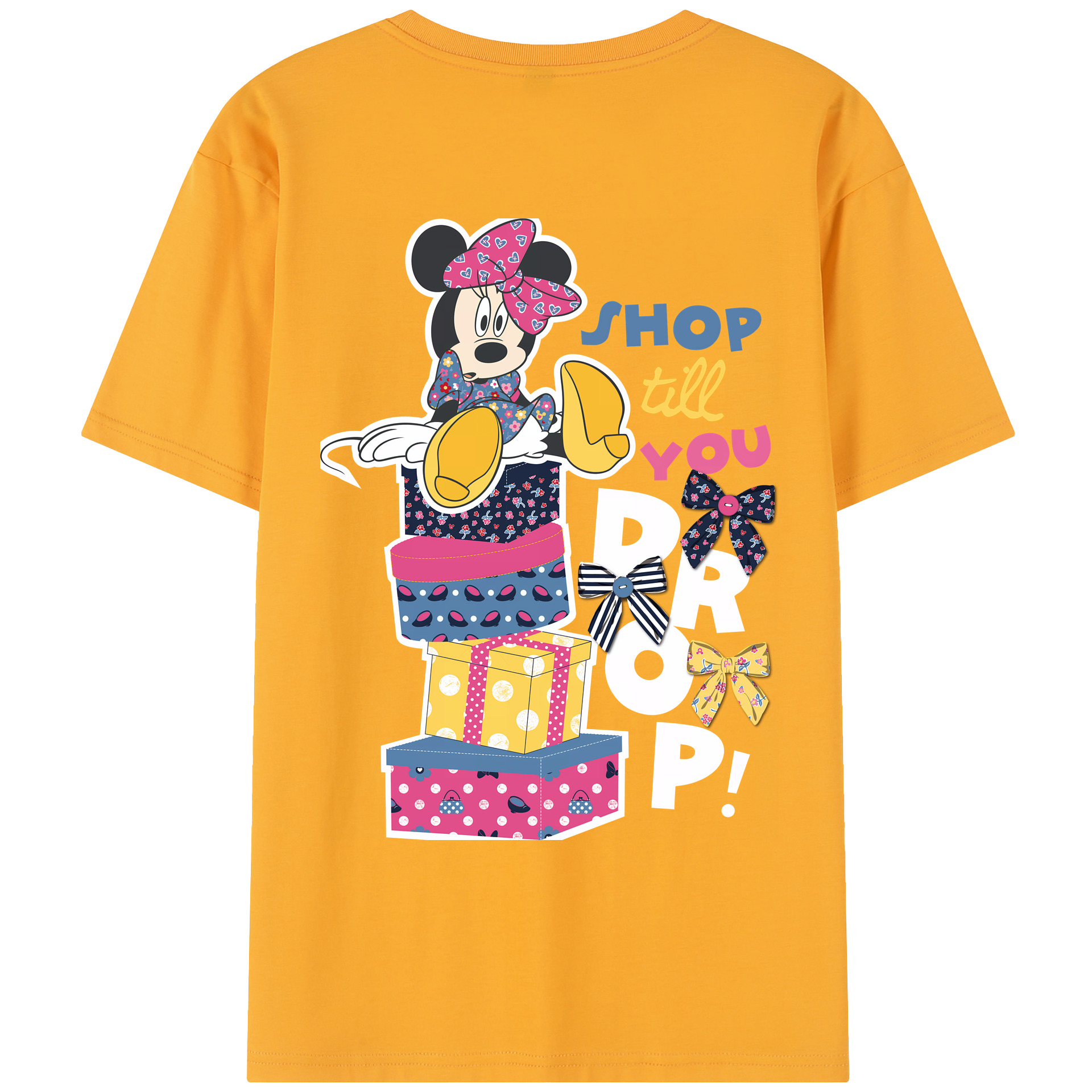（画像用） ミッキーマウス Mickey Mouse レディース半袖Tシャツ(バックプリント)