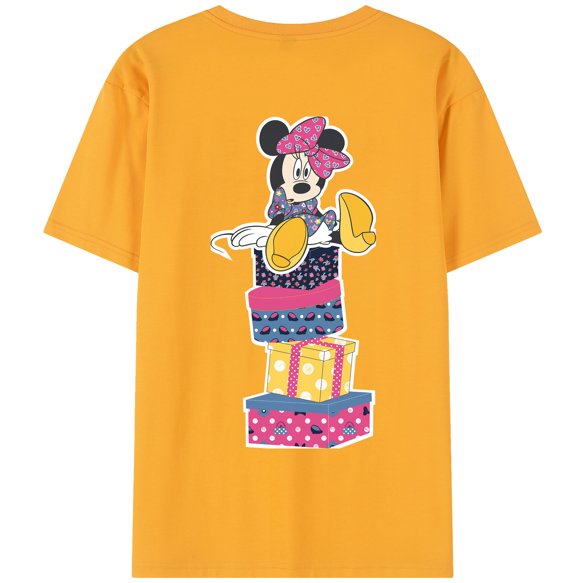 （画像用） ミッキーマウス Mickey Mouse レディース半袖Tシャツ(バックプリント)