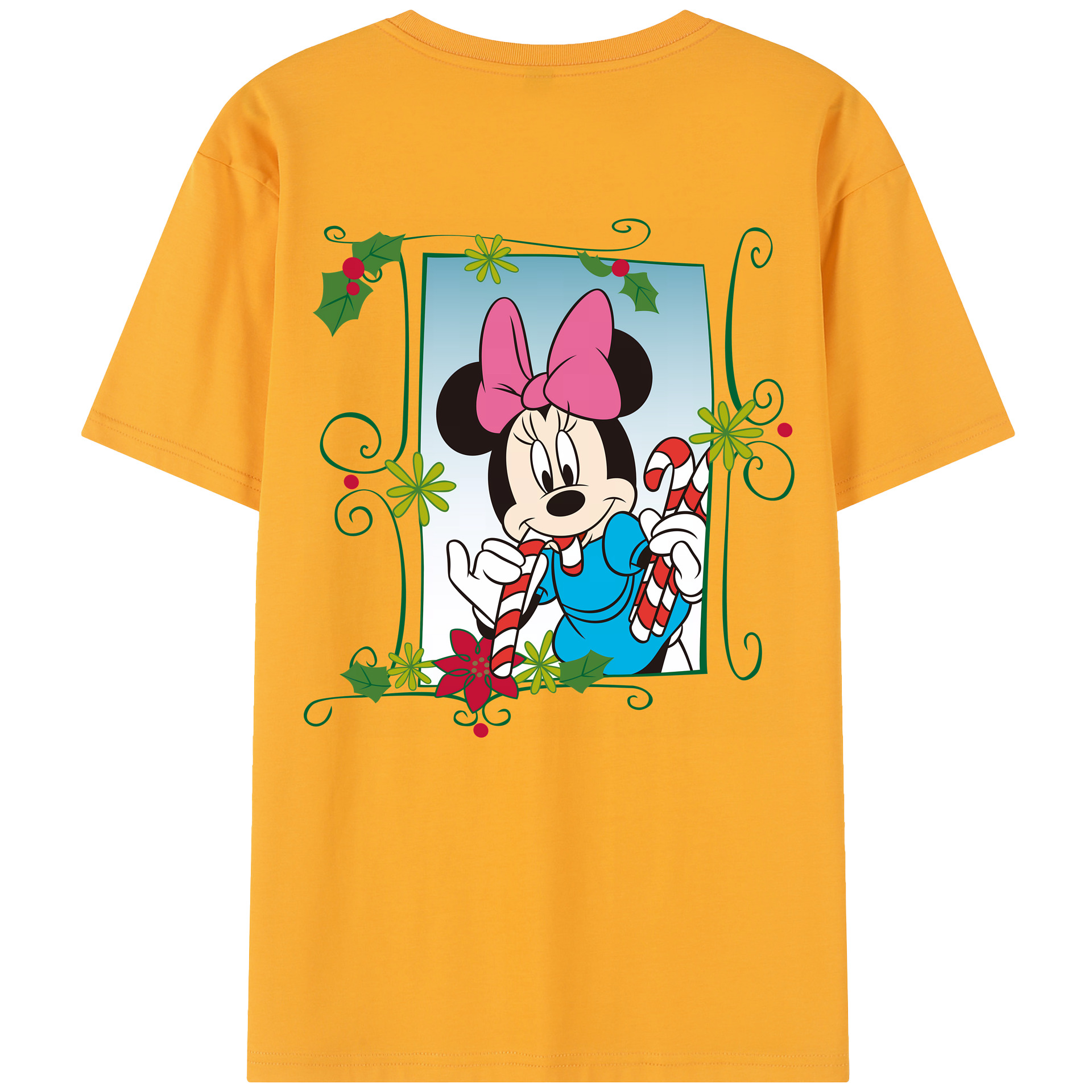 （画像用） ミッキーマウス Mickey Mouse レディース半袖Tシャツ(バックプリント)