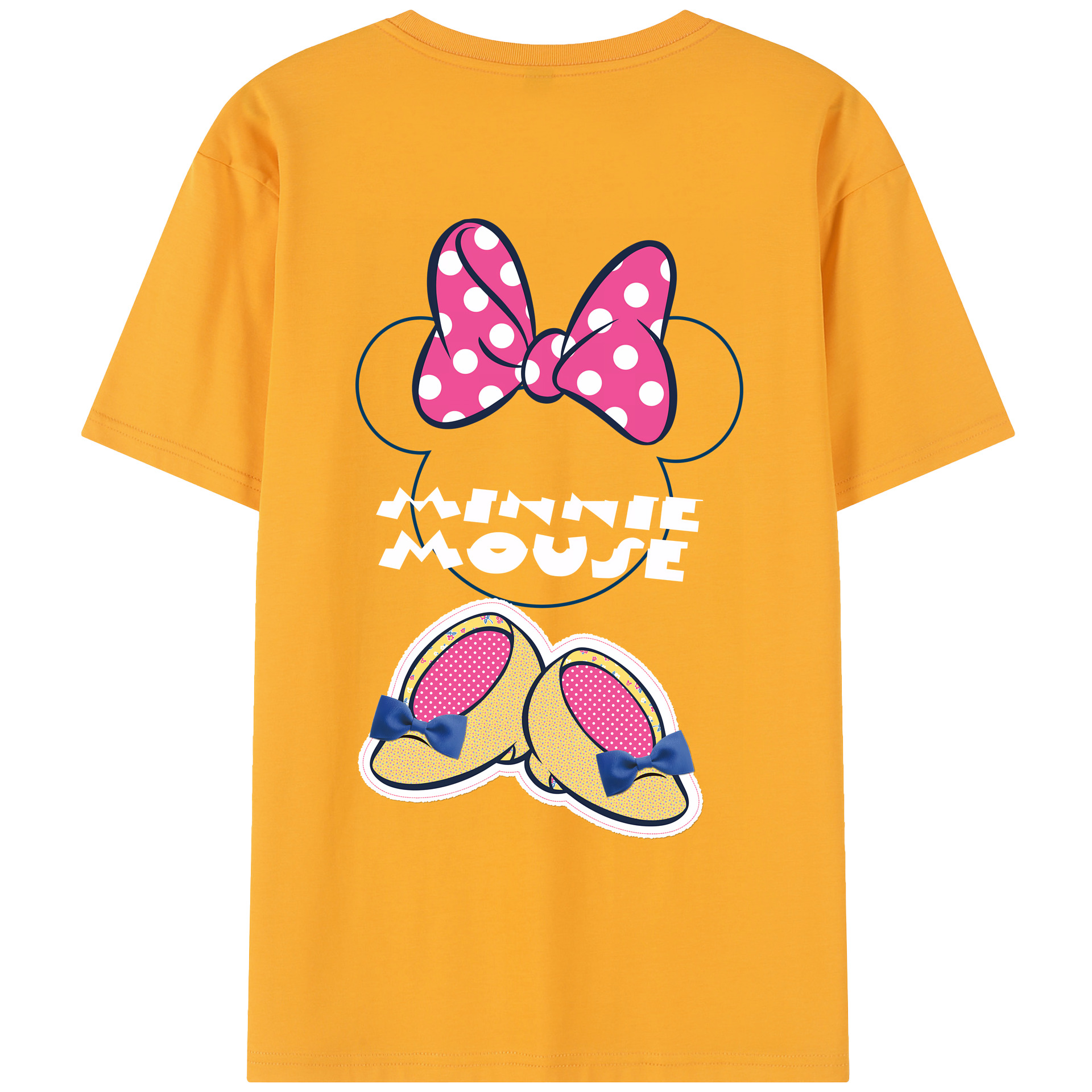 （画像用） ミッキーマウス Mickey Mouse レディース半袖Tシャツ(バックプリント)
