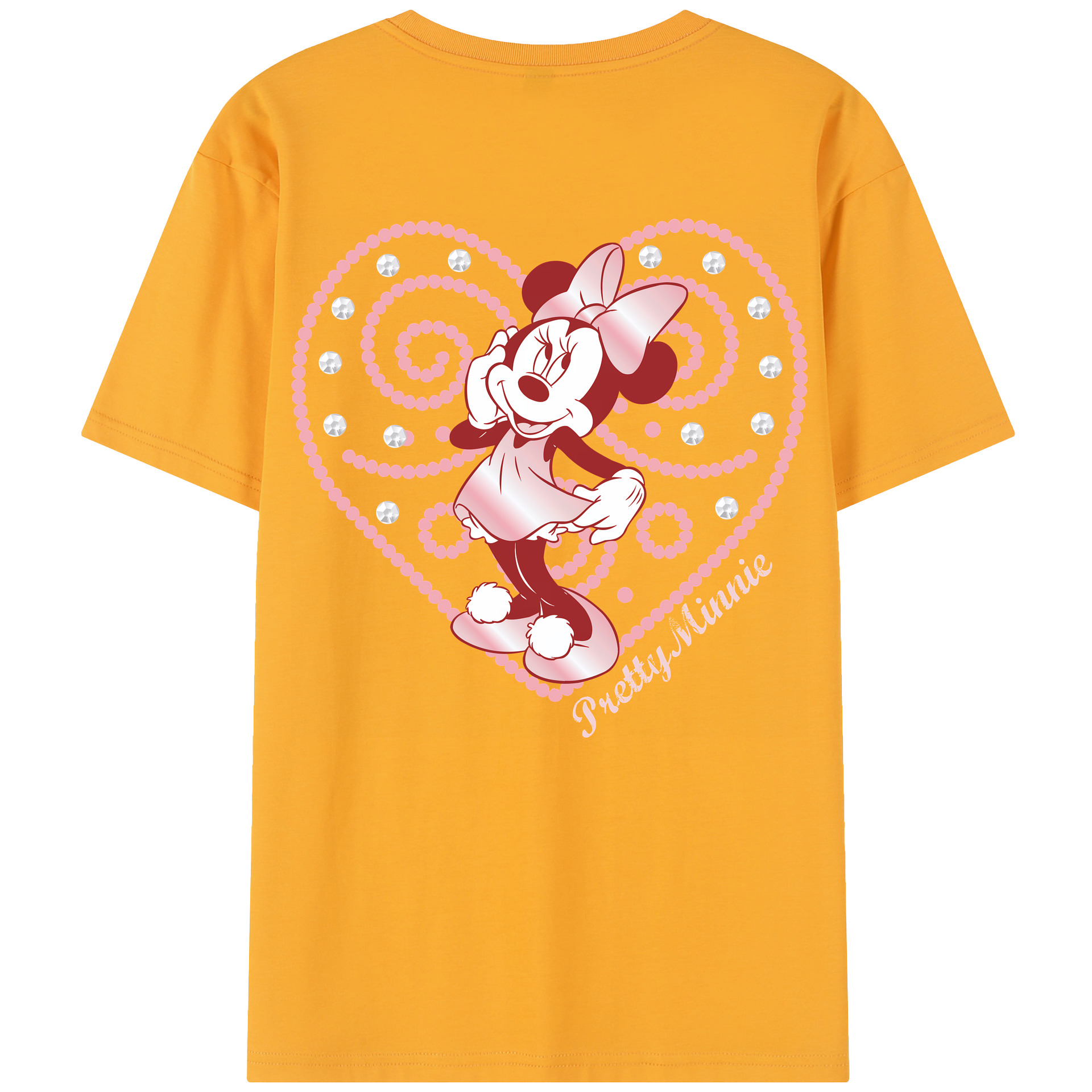 （画像用） ミッキーマウス Mickey Mouse レディース半袖Tシャツ(バックプリント)