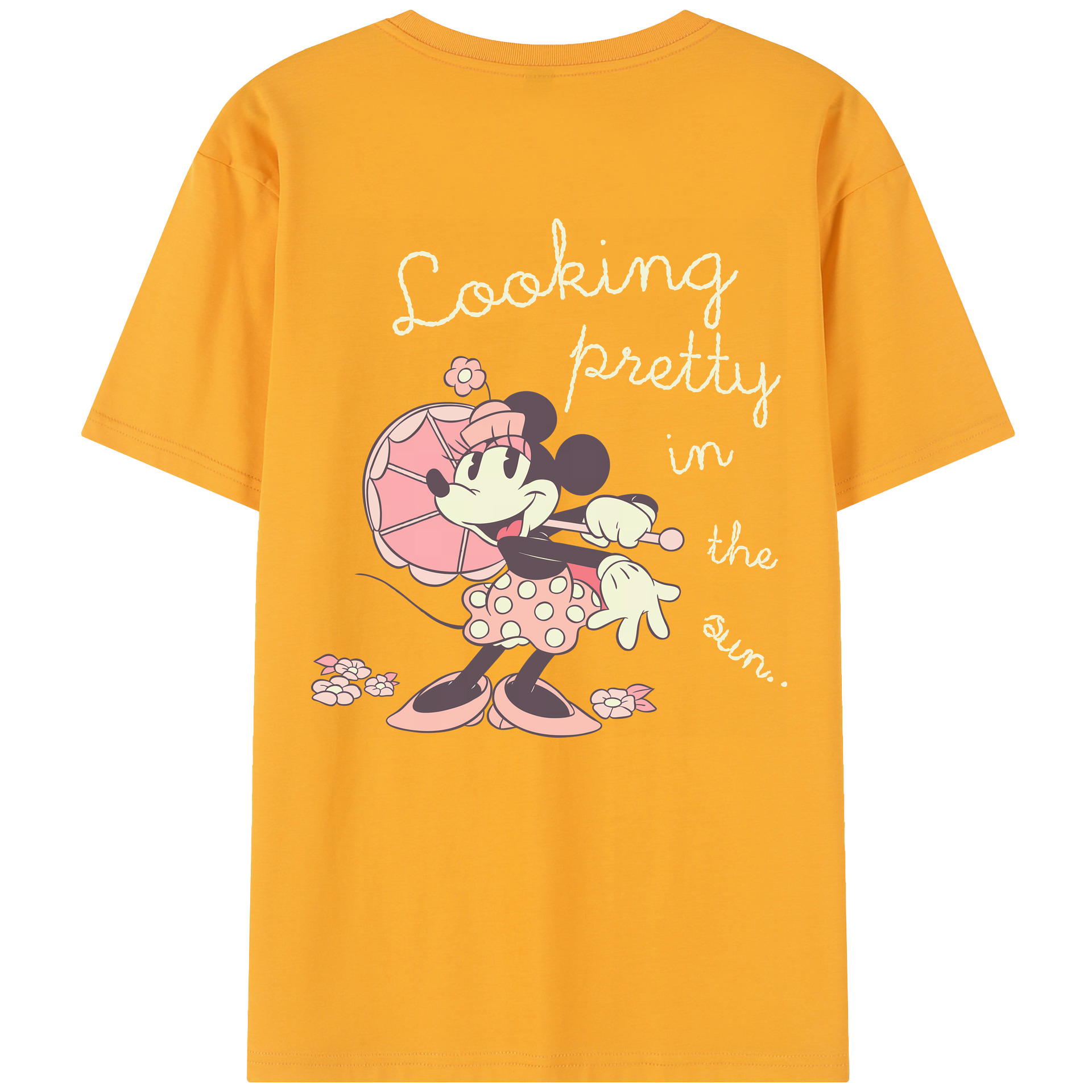 （画像用） ミッキーマウス Mickey Mouse レディース半袖Tシャツ(バックプリント)