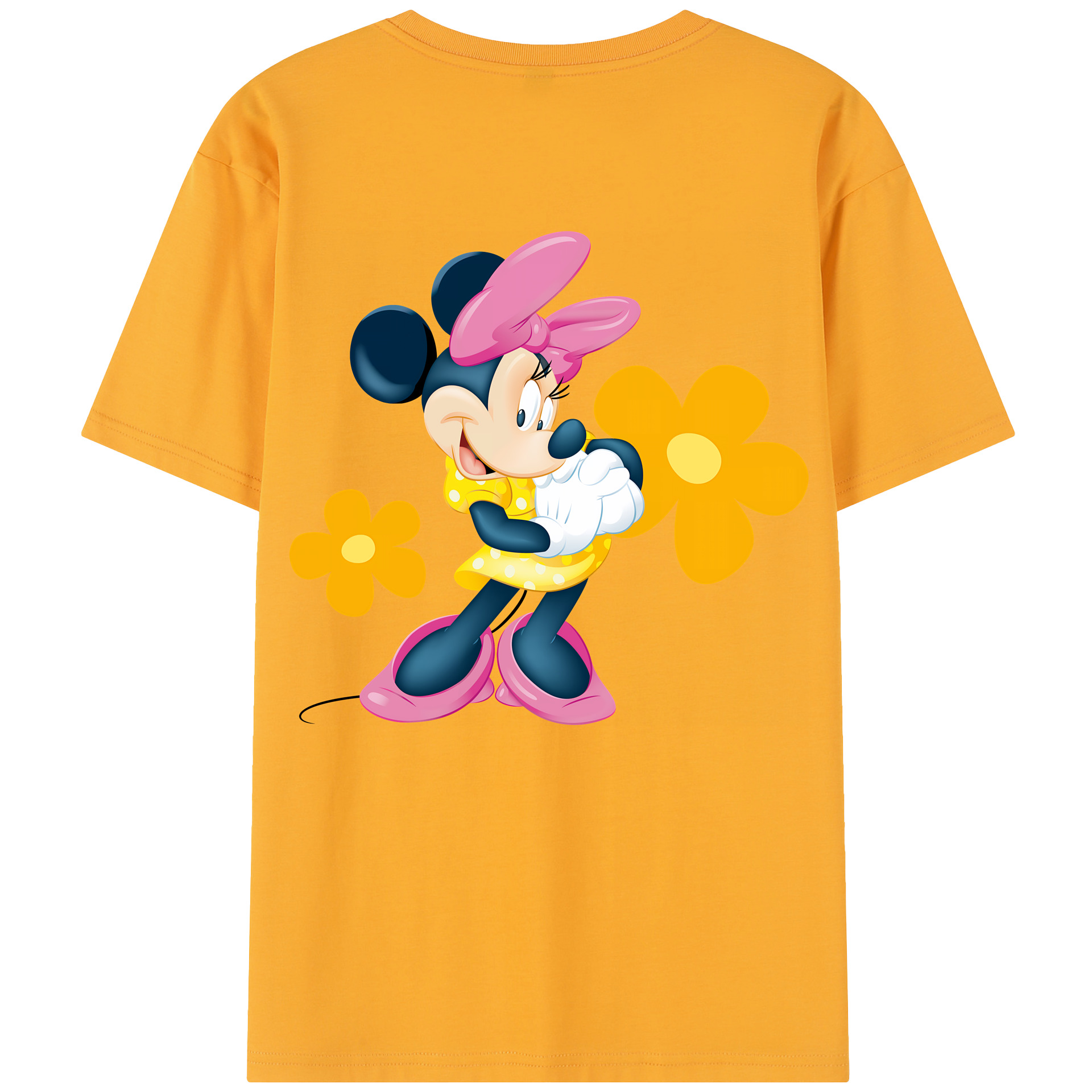 （画像用） ミッキーマウス Mickey Mouse レディース半袖Tシャツ(バックプリント)