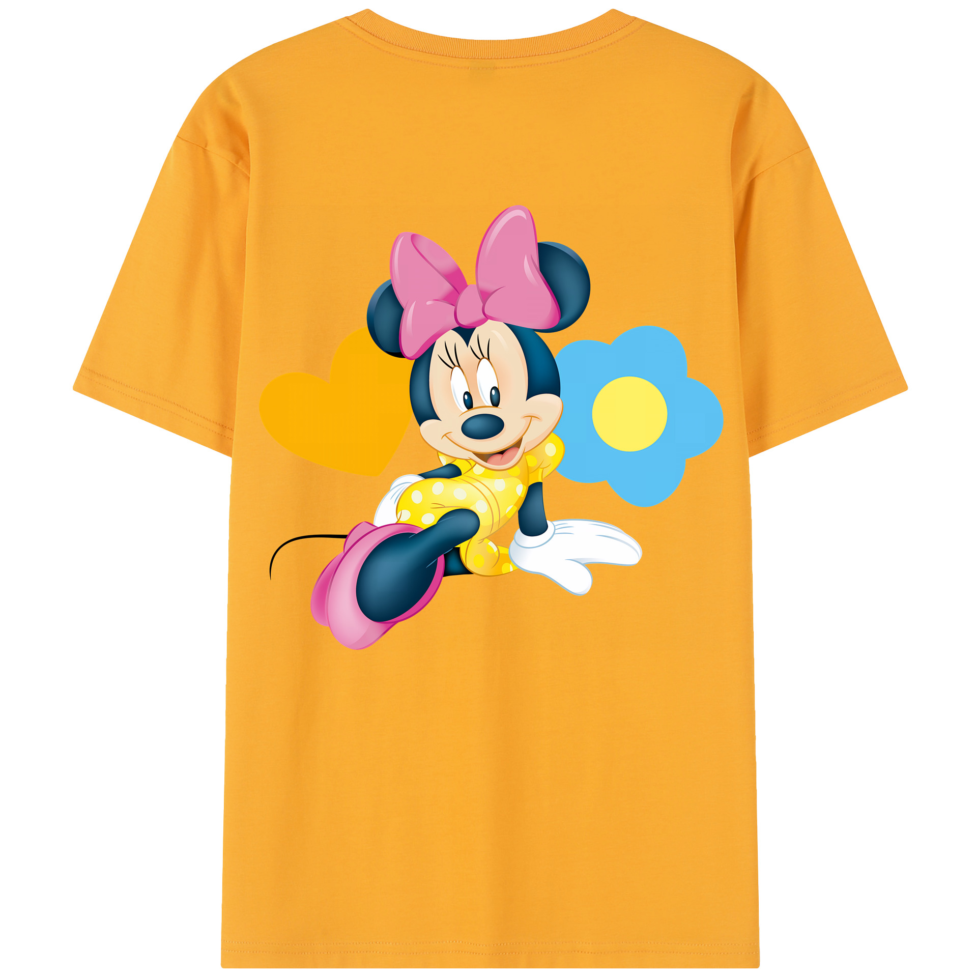 （画像用） ミッキーマウス Mickey Mouse レディース半袖Tシャツ(バックプリント)