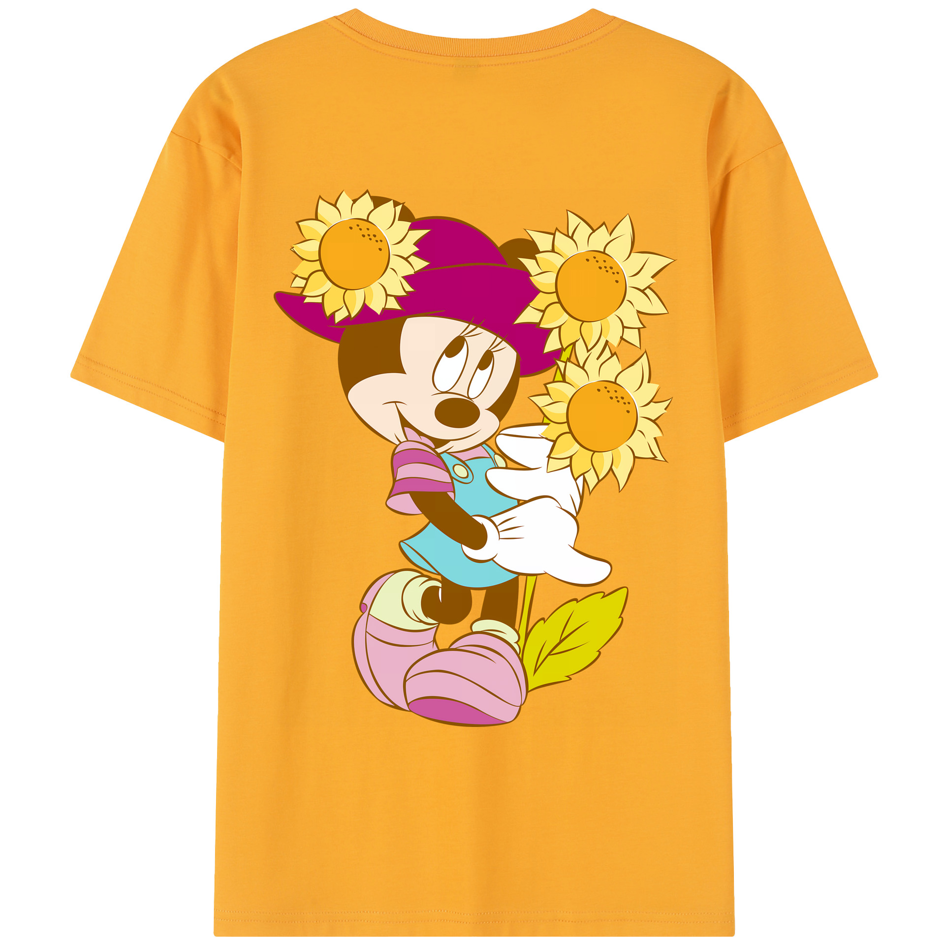 （画像用） ミッキーマウス Mickey Mouse レディース半袖Tシャツ(バックプリント)