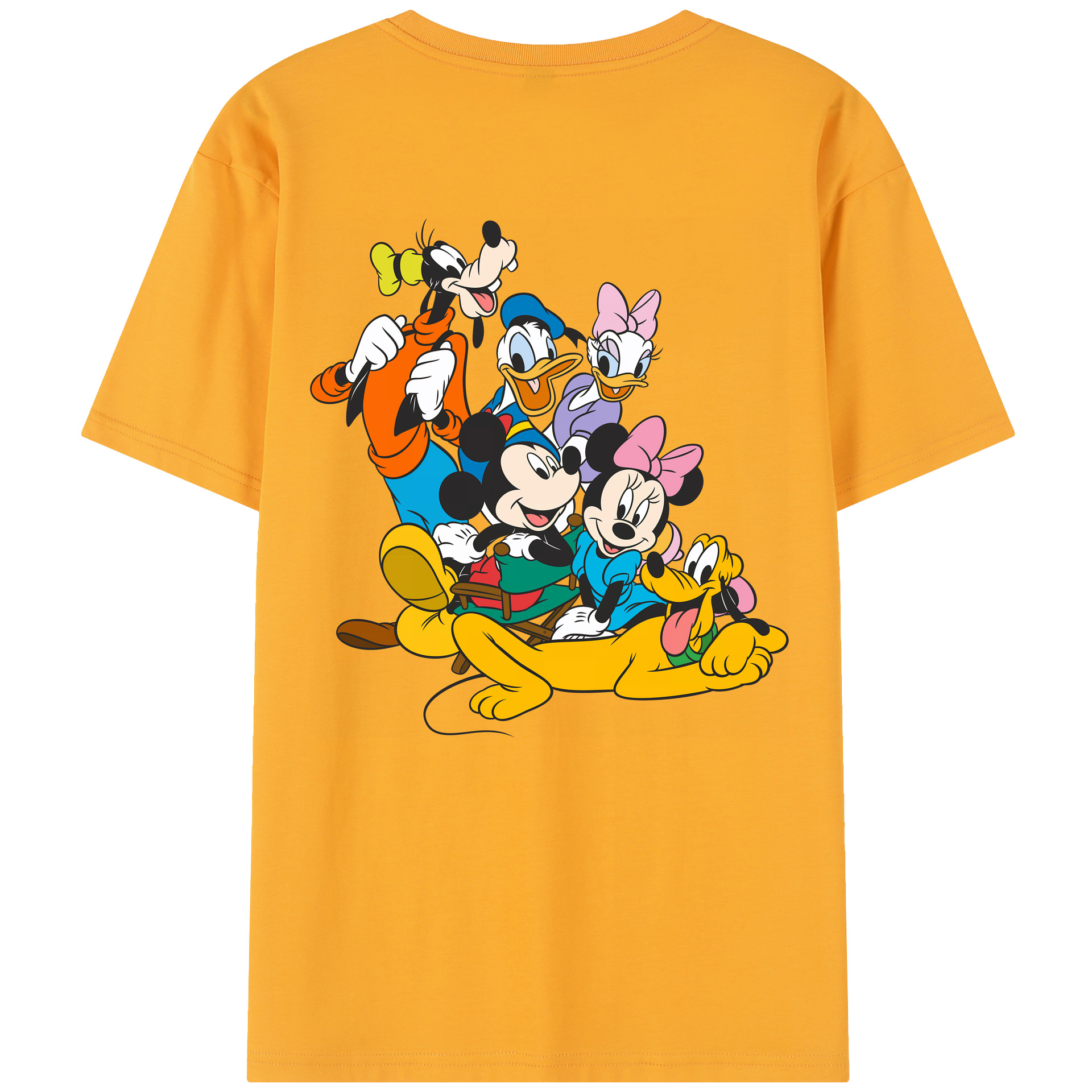 （画像用） ミッキーマウス Mickey Mouse レディース半袖Tシャツ(バックプリント)