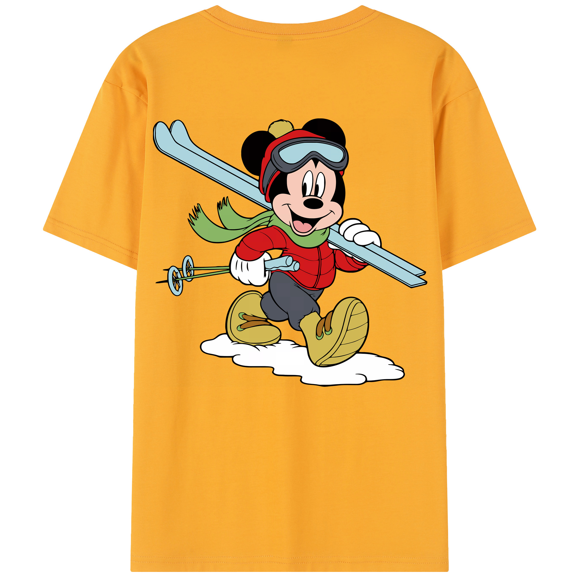 （画像用） ミッキーマウス Mickey Mouse レディース半袖Tシャツ(バックプリント)
