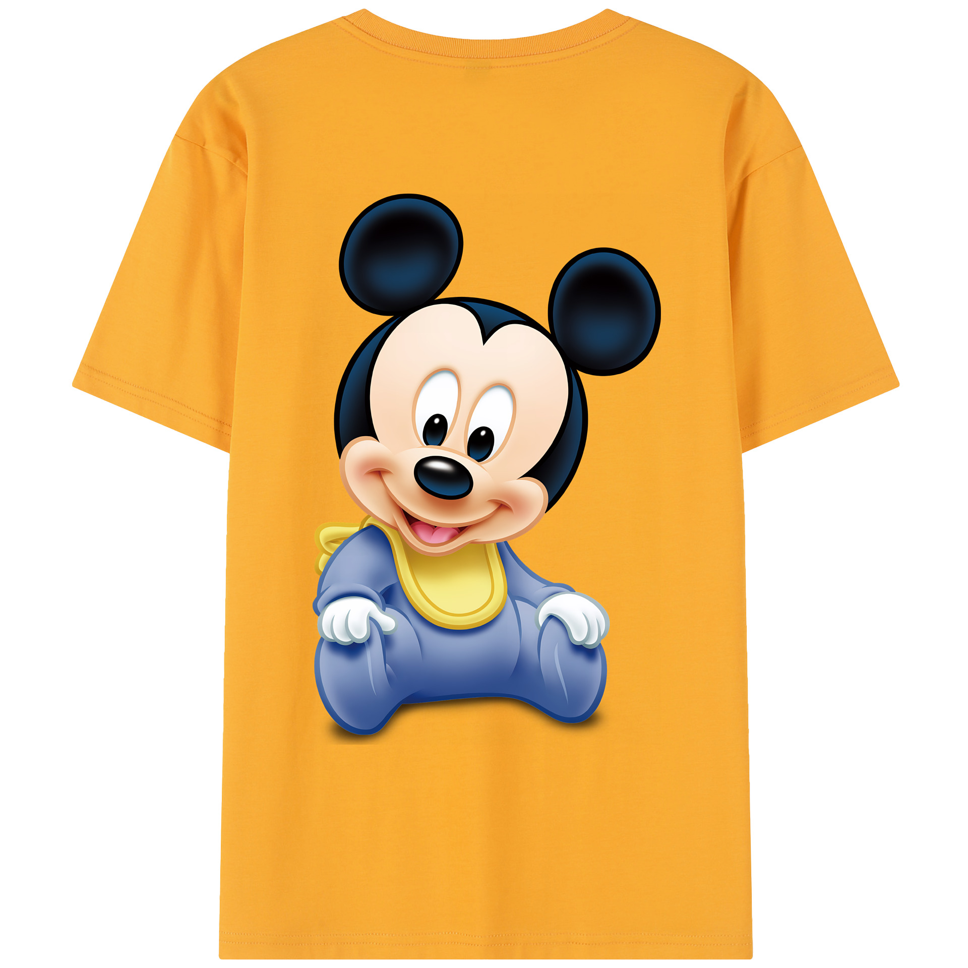 ミッキーマウス Mickey Mouse レディース半袖Tシャツ(バックプリント)