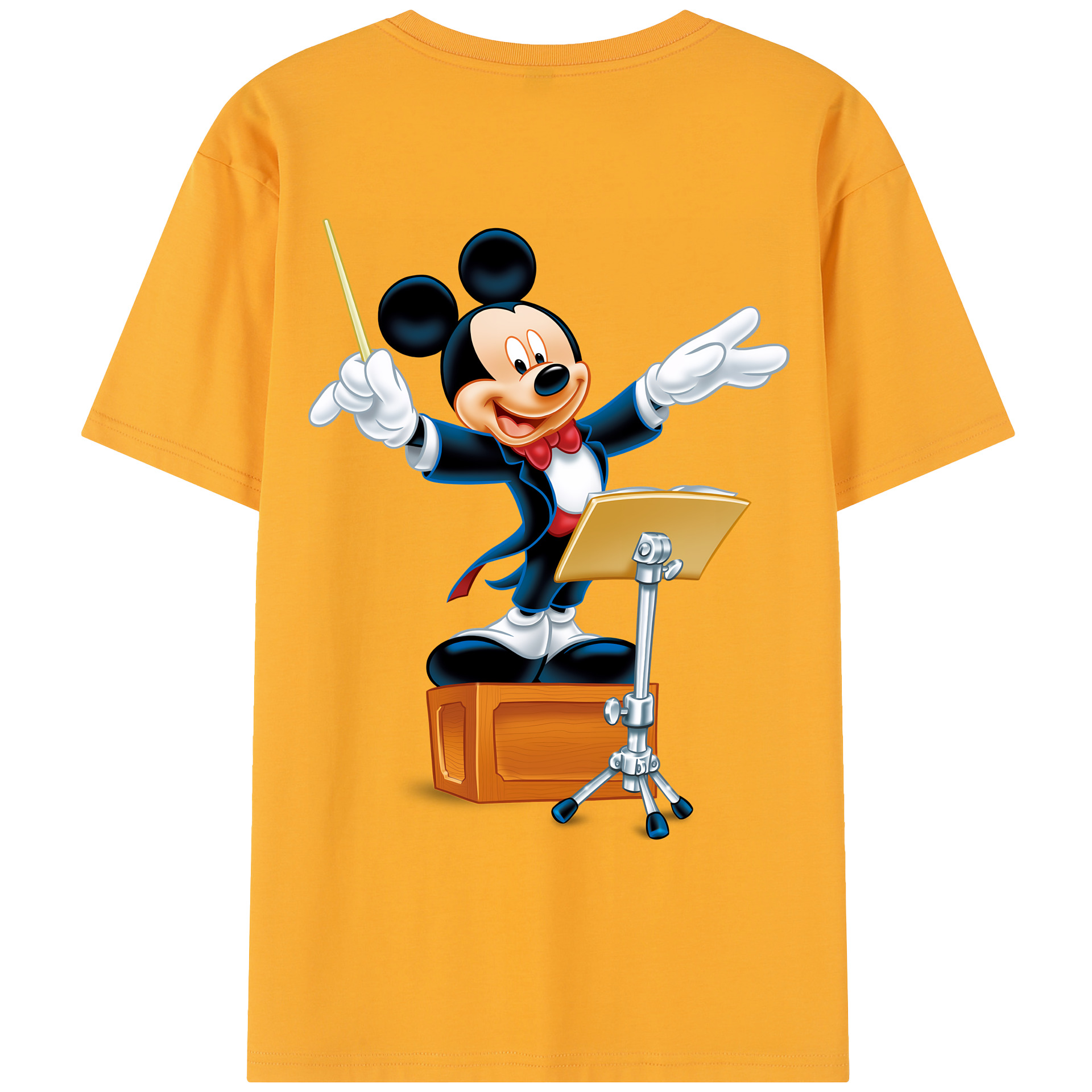 ミッキーマウス Mickey Mouse レディース半袖Tシャツ(バックプリント)