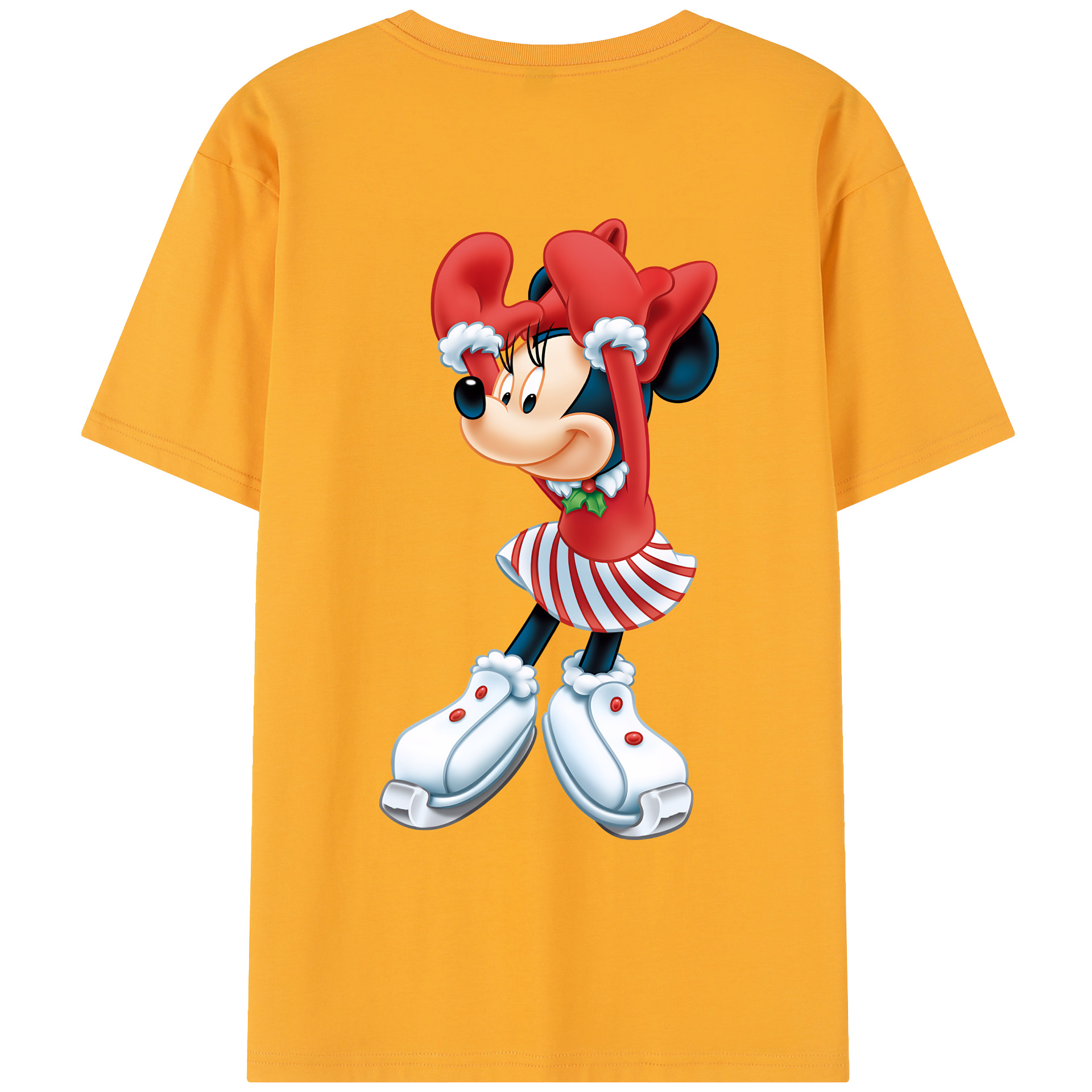 ミッキーマウス Mickey Mouse レディース半袖Tシャツ(バックプリント)