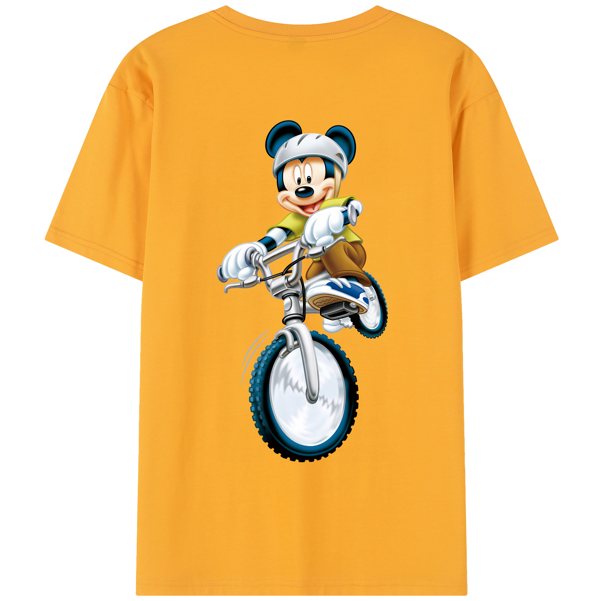 ミッキーマウス Mickey Mouse レディース半袖Tシャツ(バックプリント)
