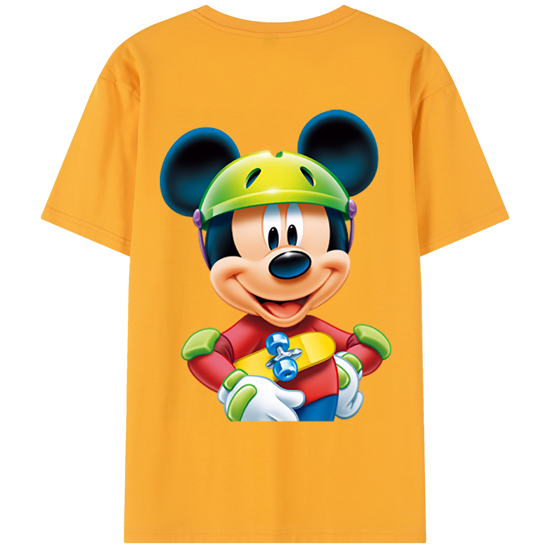 ミッキーマウス Mickey Mouse レディース半袖Tシャツ(バックプリント)