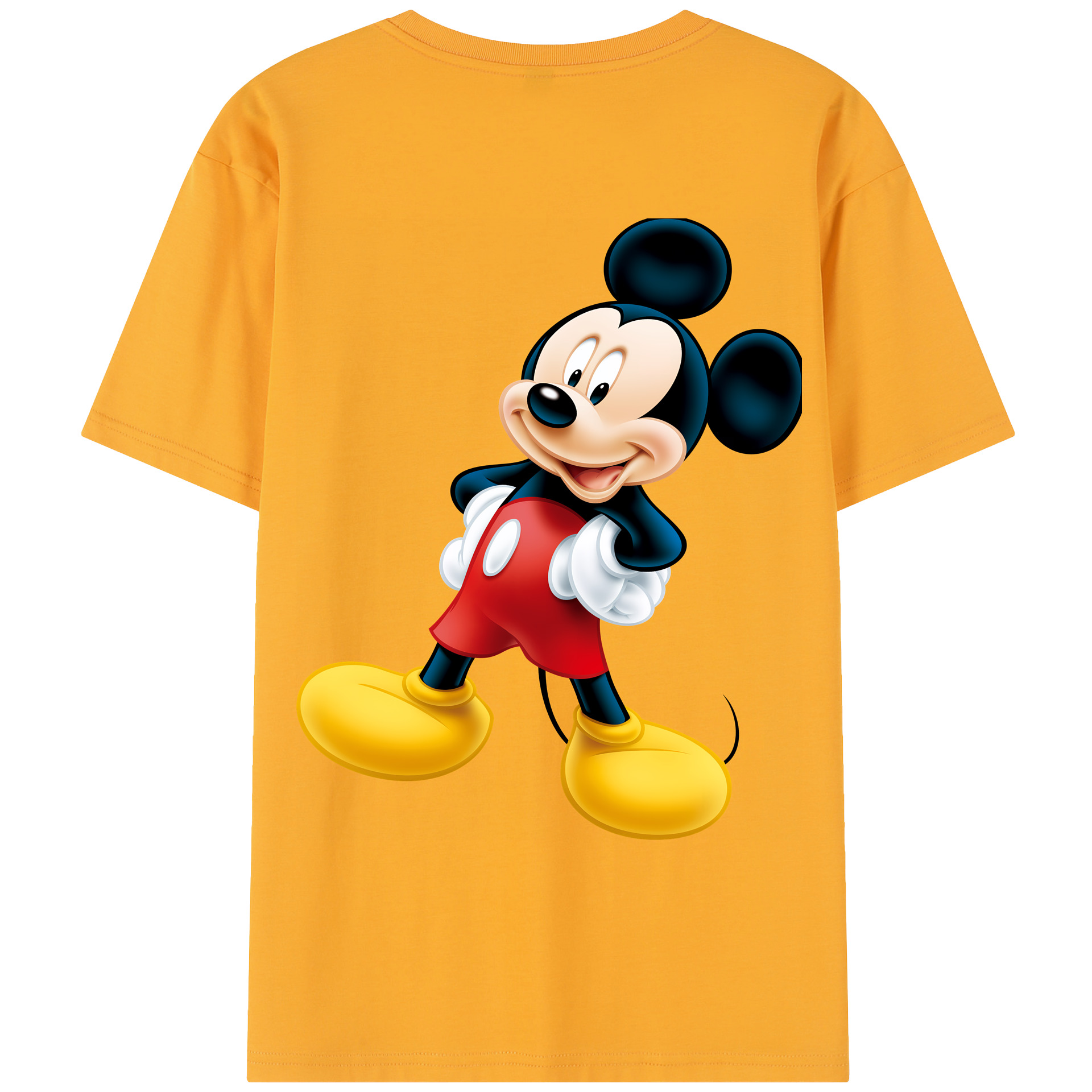 ミッキーマウス Mickey Mouse レディース半袖Tシャツ(バックプリント)