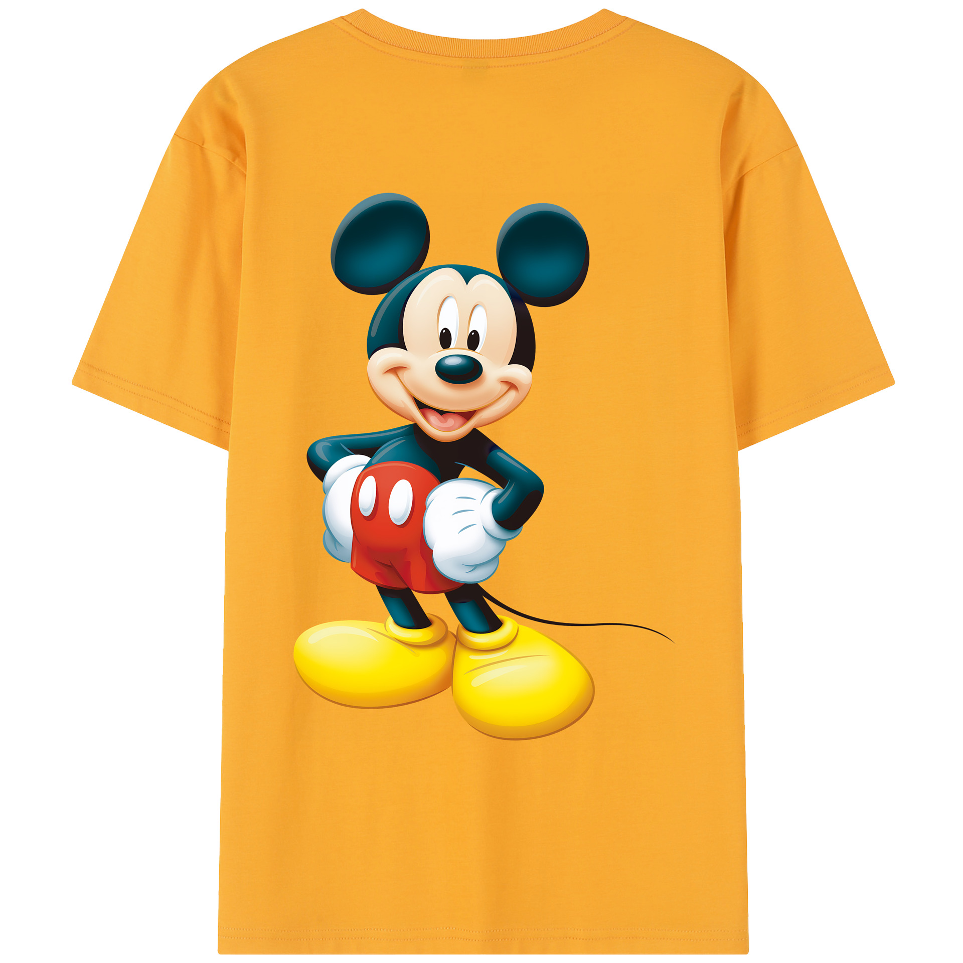 ミッキーマウス Mickey Mouse レディース半袖Tシャツ(バックプリント)