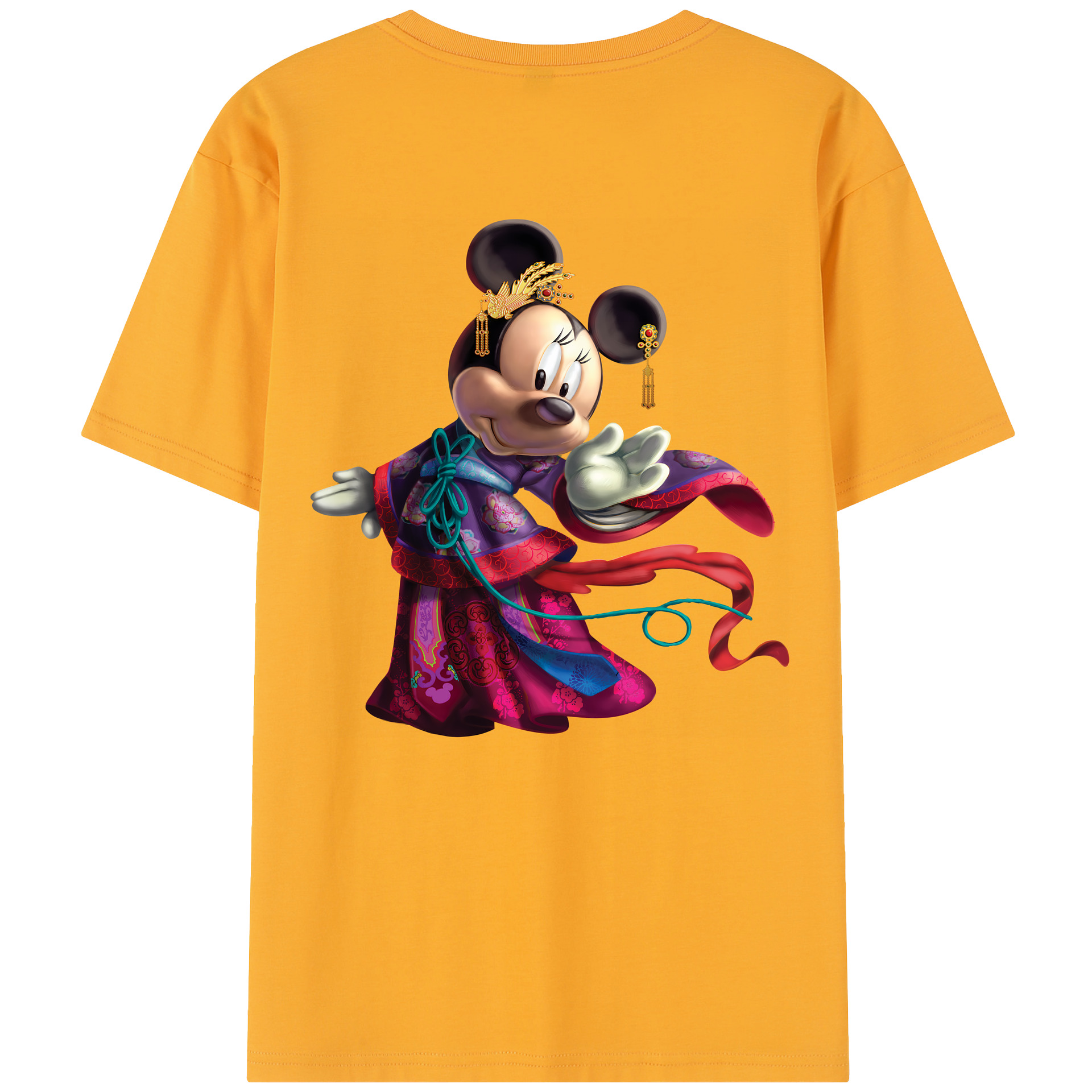 （画像用） ミッキーマウス Mickey Mouse レディース半袖Tシャツ(バックプリント)