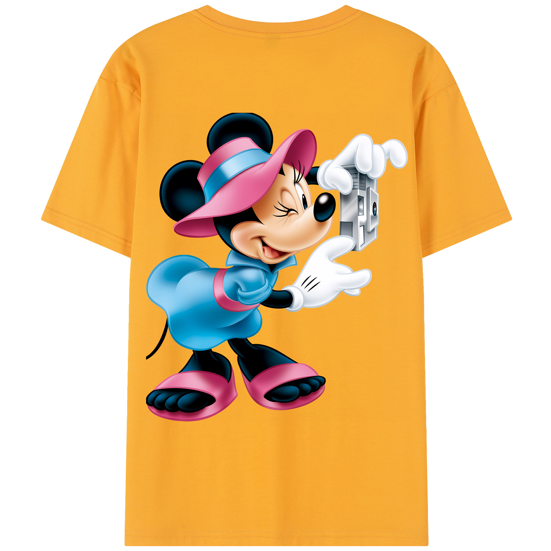 （画像用） ミッキーマウス Mickey Mouse レディース半袖Tシャツ(バックプリント)